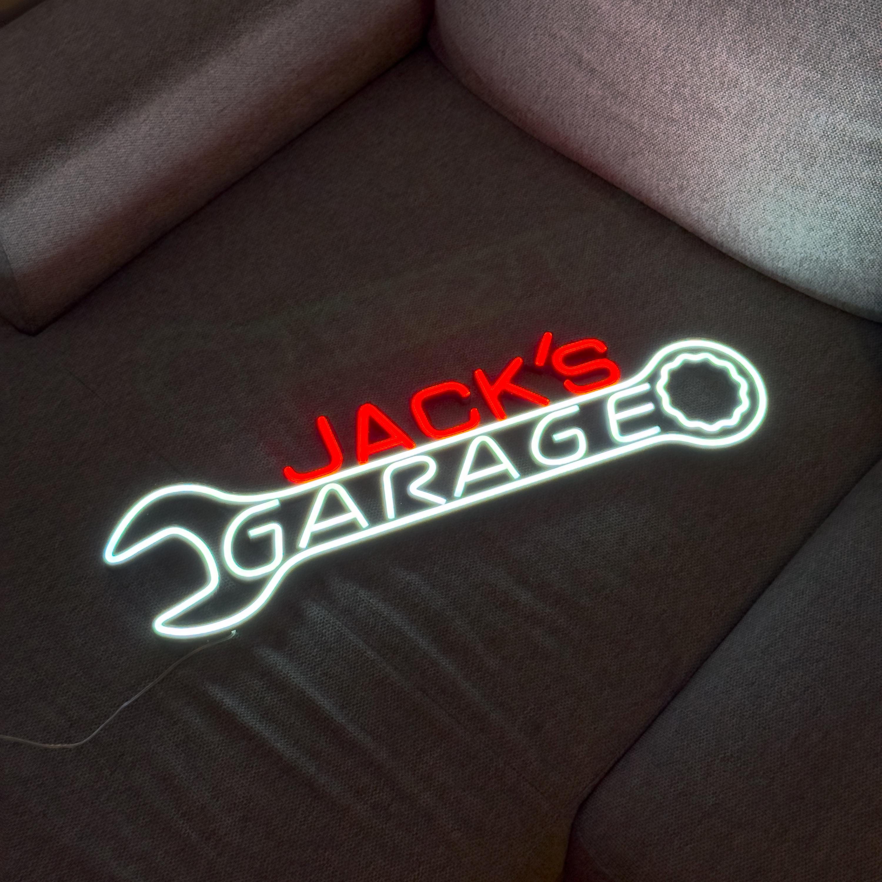 Personalized Garage Sign | Custom Name Garage Decor | Papas Garage Wrench | Dads Garage | Fathers Day Gift | Wrench Sign 001