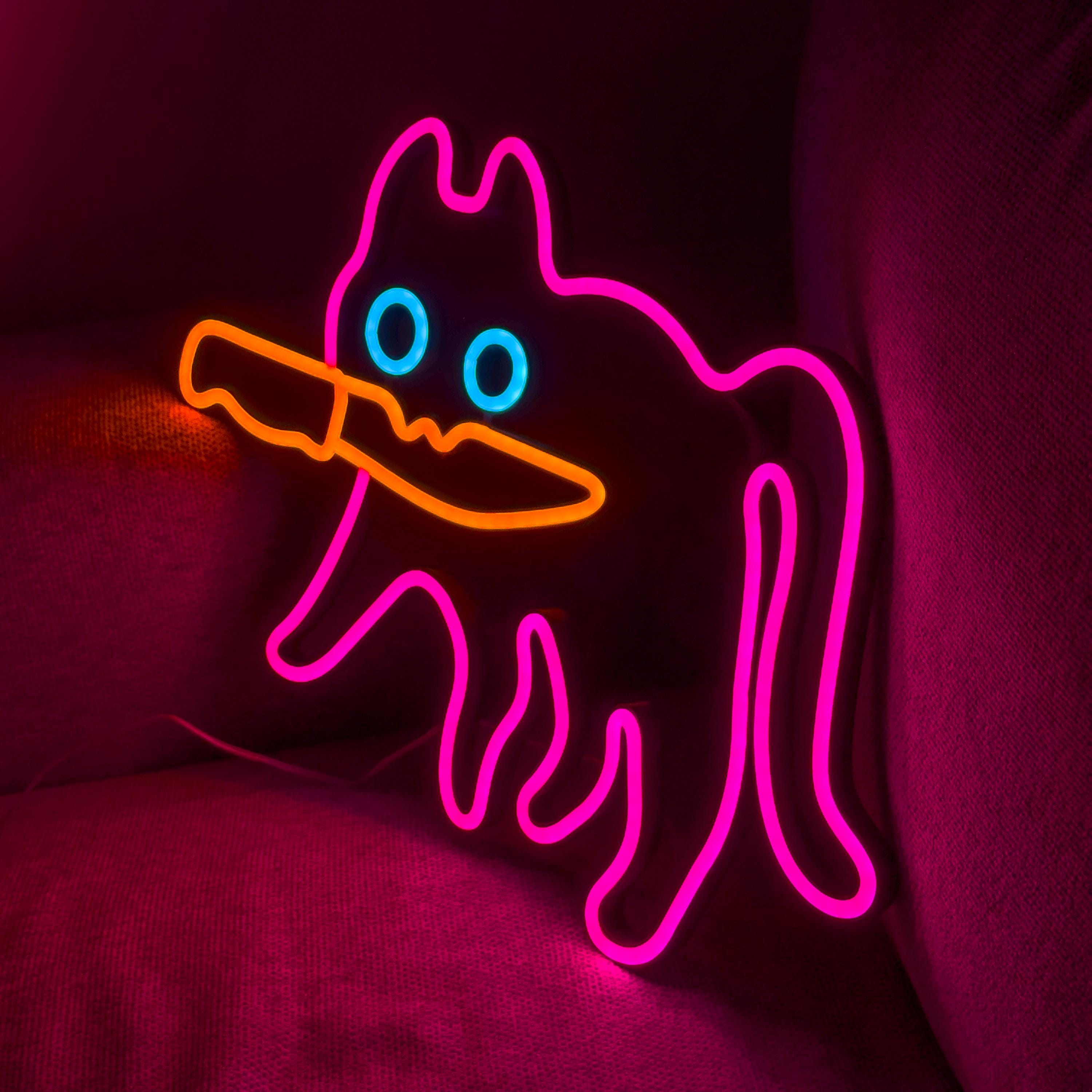 Cat Neon Sign – LED Cat Light, Neon Cat Wall Decor, Cat LED Sign, Cool Cat Neon Light, Cute Cat Room Decor, Custom Cat Neon Sign More
