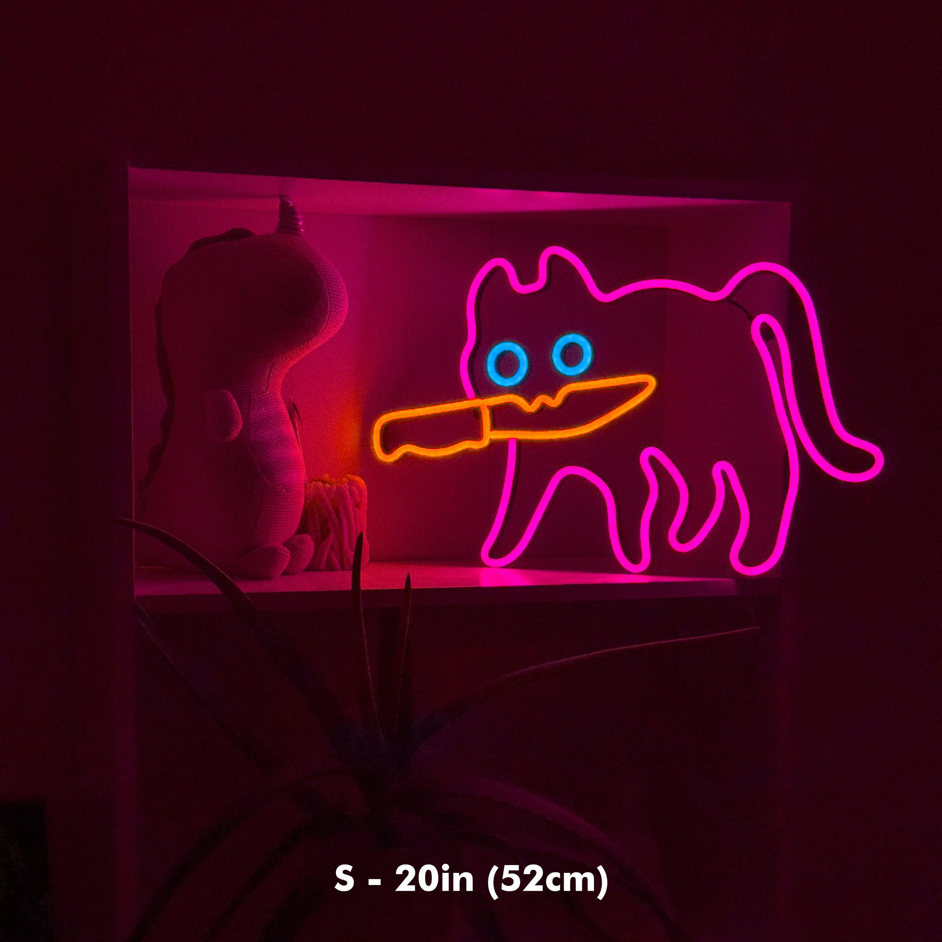 Cat Neon Sign – LED Cat Light, Neon Cat Wall Decor, Cat LED Sign, Cool Cat Neon Light, Cute Cat Room Decor, Custom Cat Neon Sign More