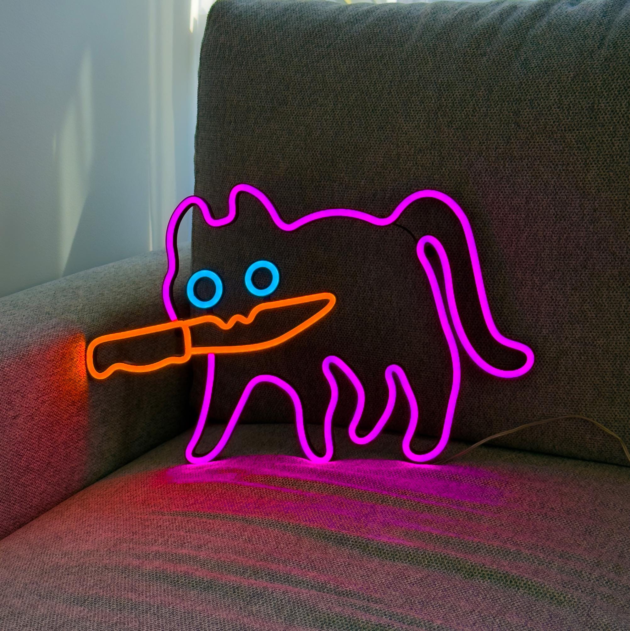 cat neon sign