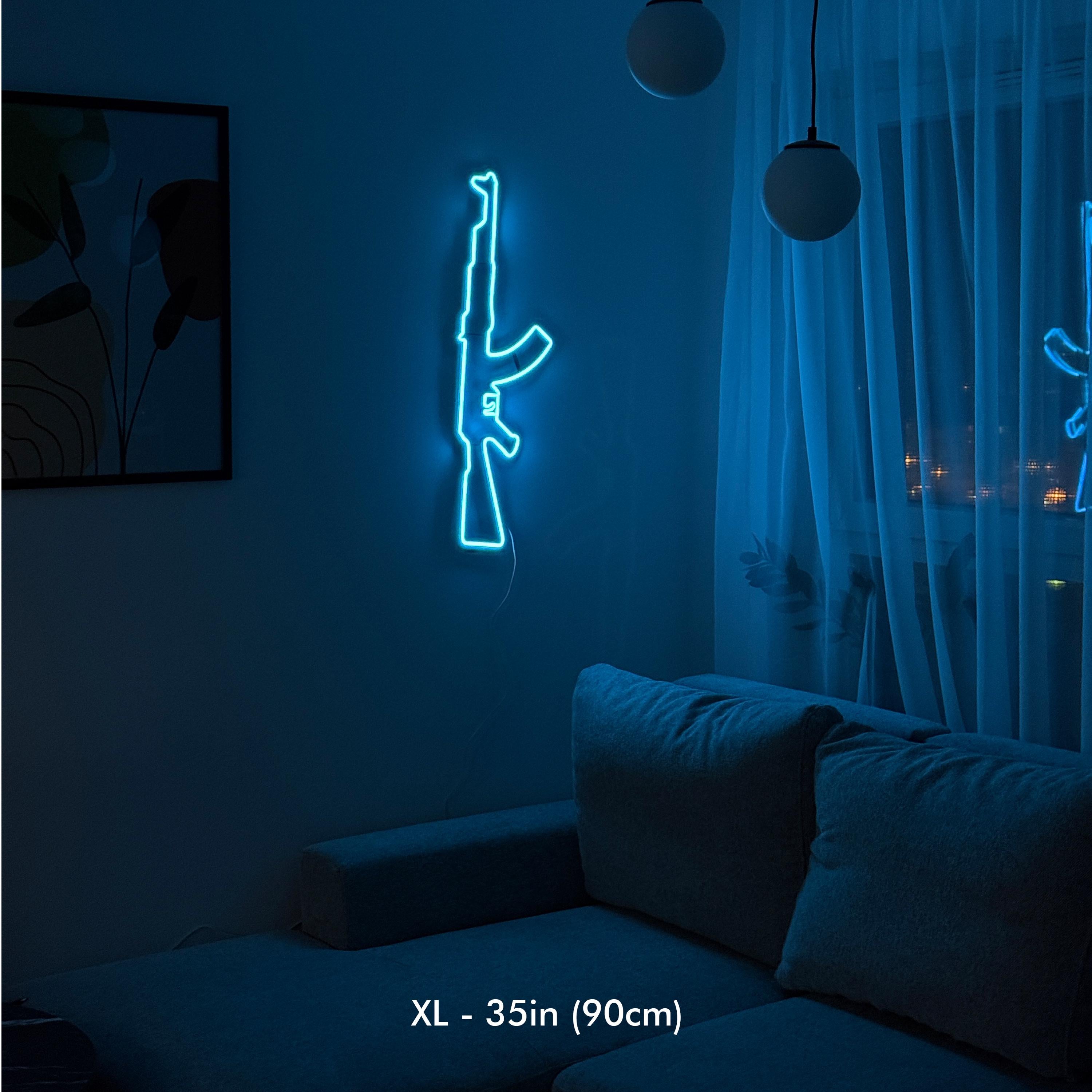 Gun Led Neon Signs AK 47 gift Pistol LED Neon Lights Gun Wall Art Décor Neon Custom Desk light CS go neon rifle neon sign ak47 wall art