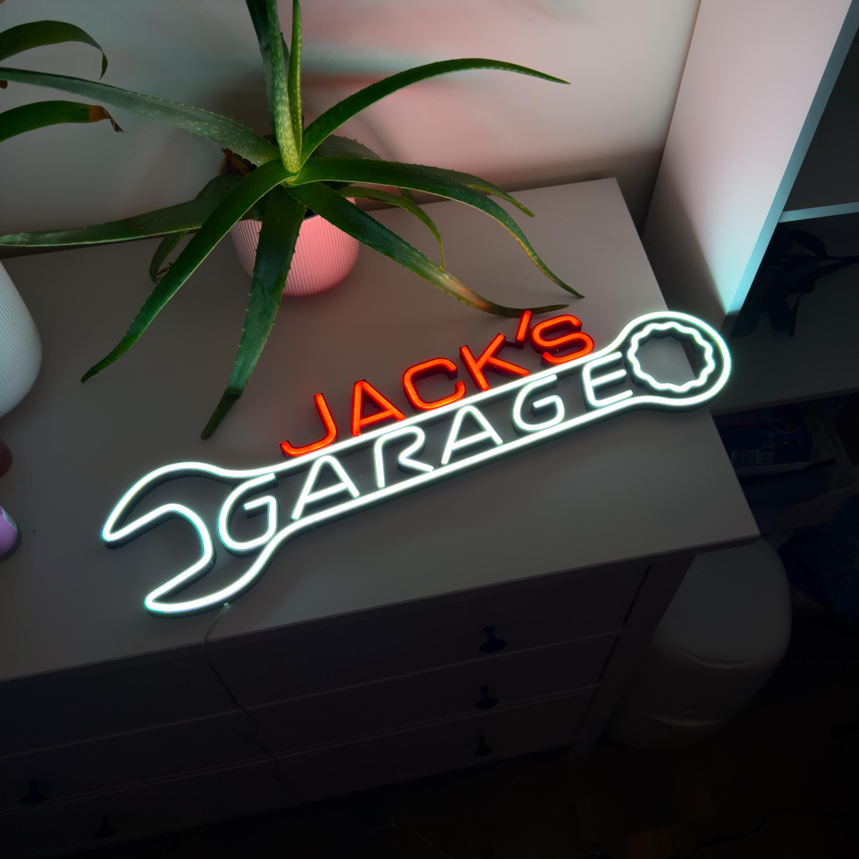Personalized Garage Sign | Custom Name Garage Decor | Papas Garage Wrench | Dads Garage | Fathers Day Gift | Wrench Sign 001