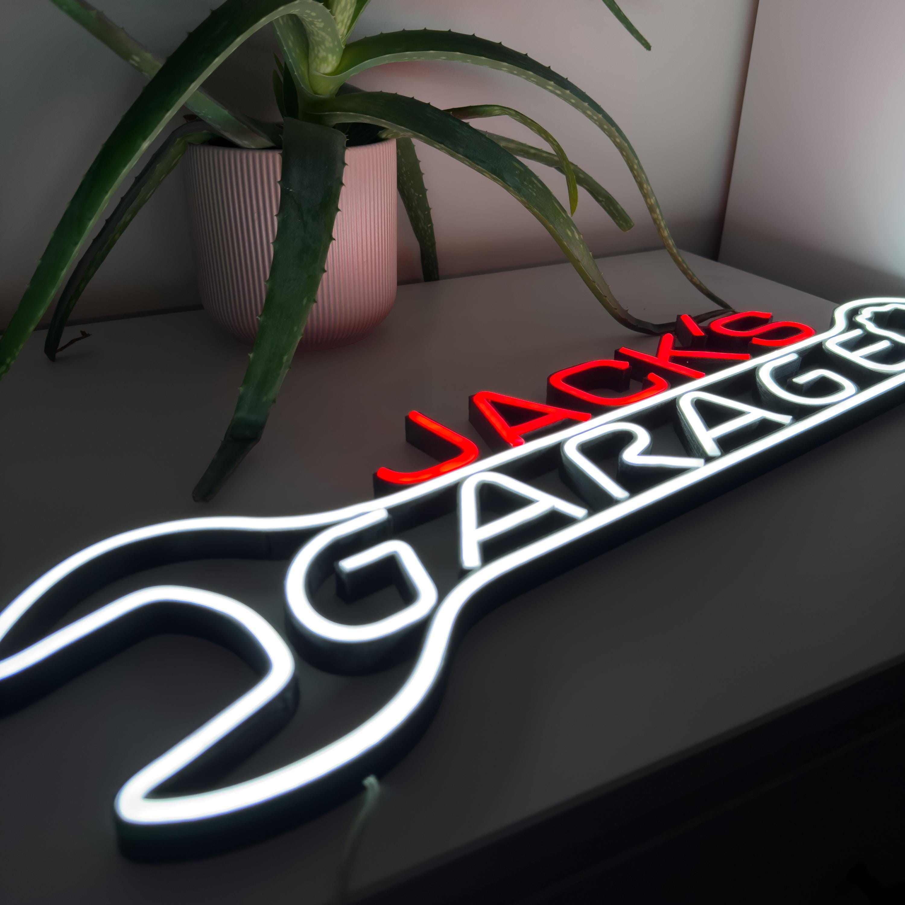 Personalized Garage Sign | Custom Name Garage Decor | Papas Garage Wrench | Dads Garage | Fathers Day Gift | Wrench Sign 001