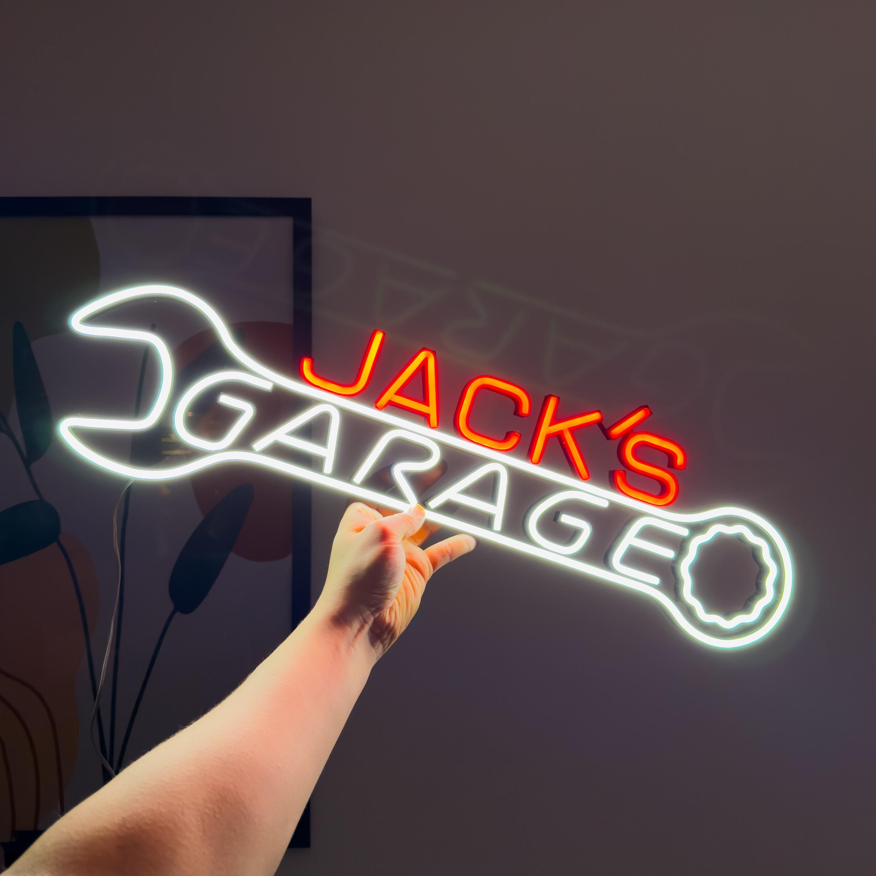 Personalized Garage Sign | Custom Name Garage Decor | Papas Garage Wrench | Dads Garage | Fathers Day Gift | Wrench Sign 001
