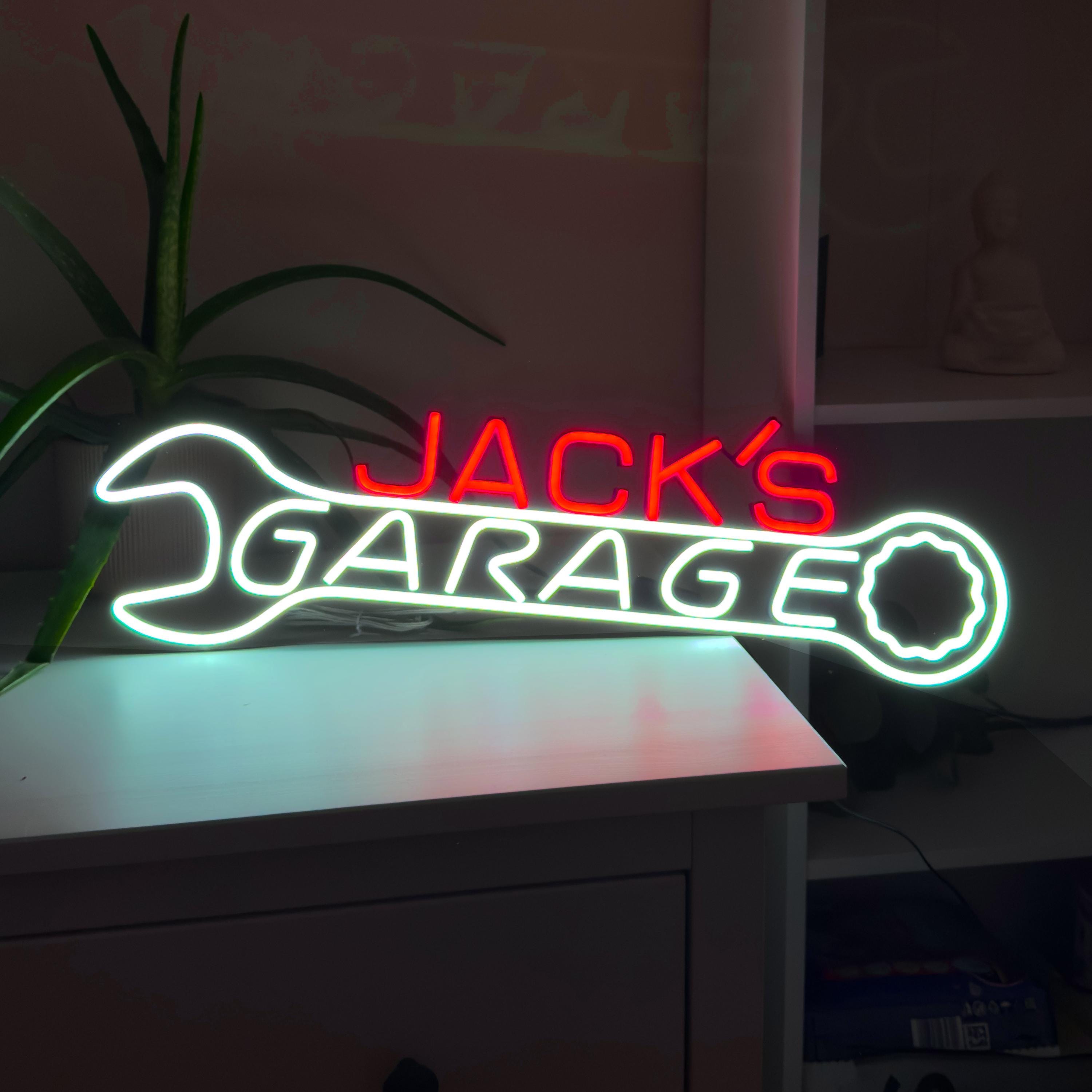Personalized Garage Sign | Custom Name Garage Decor | Papas Garage Wrench | Dads Garage | Fathers Day Gift | Wrench Sign 001
