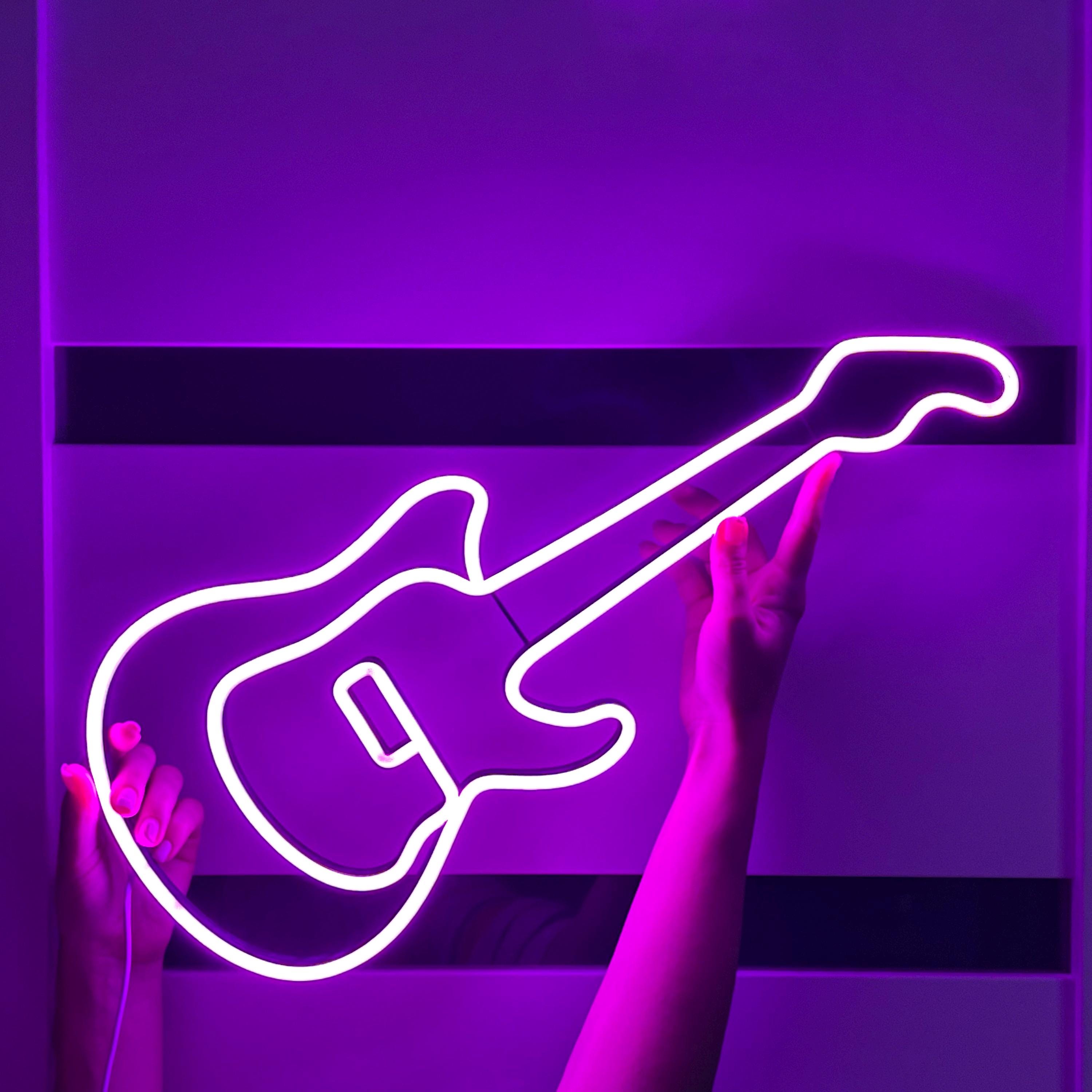 neon wall decor electric guitar Light music Neon Sign guitar decor Light Sign Led Logo guitar Wall Decor Room Decoration gift neon bedroom