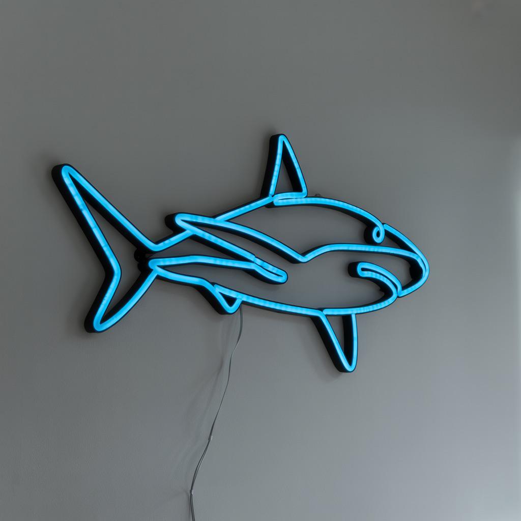 Shark neon sign LED Light – custom neon sign Shark Ocean Fans, Beach Bars, Surf Rooms, Underwater Glow Wall Art, neon sign bedroom