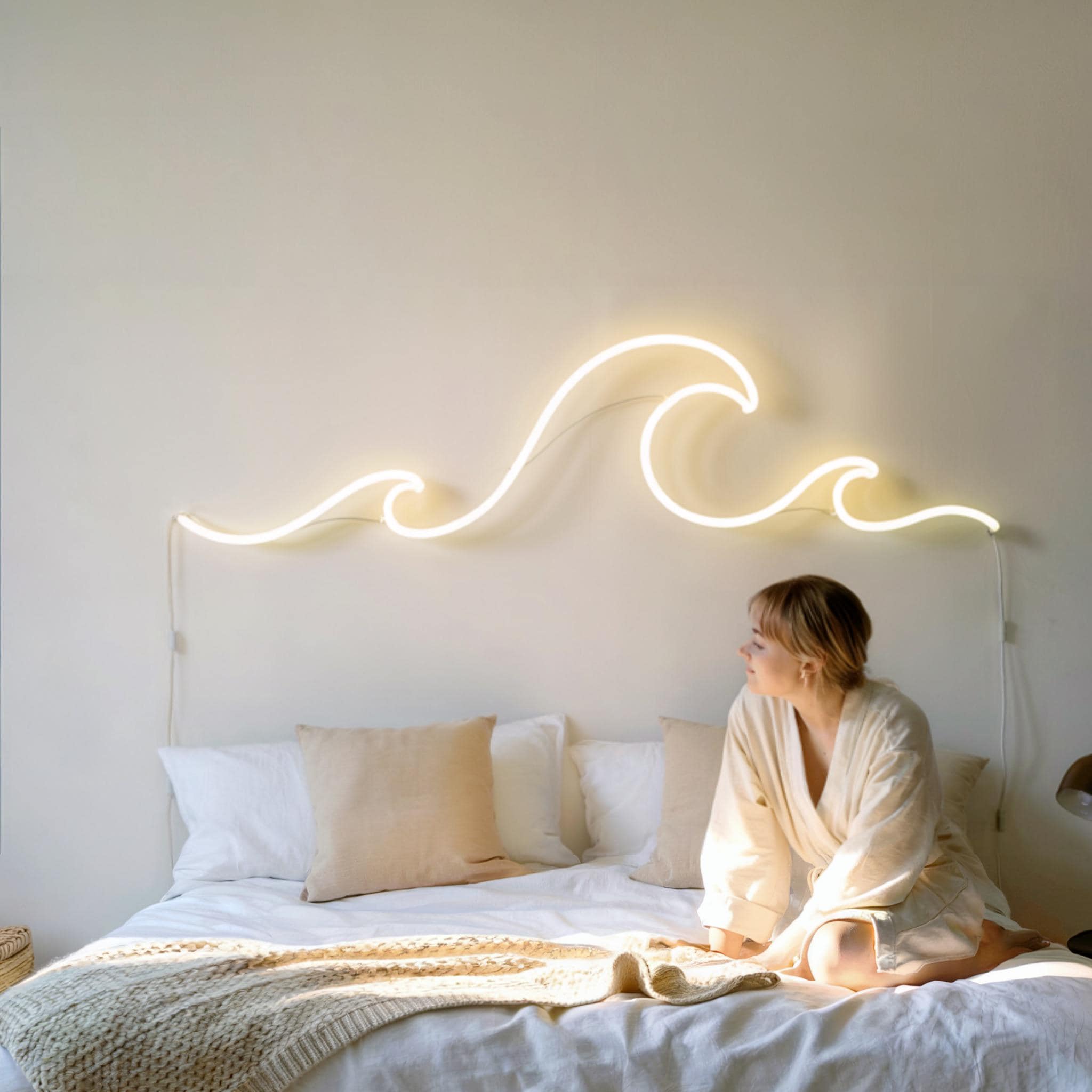 Wave Ocean Neon Sign – Custom LED Neon Light for Bedroom, Wall Decor, Ocean Art, Modern LED Neon Sign, Unique Coastal Decoration