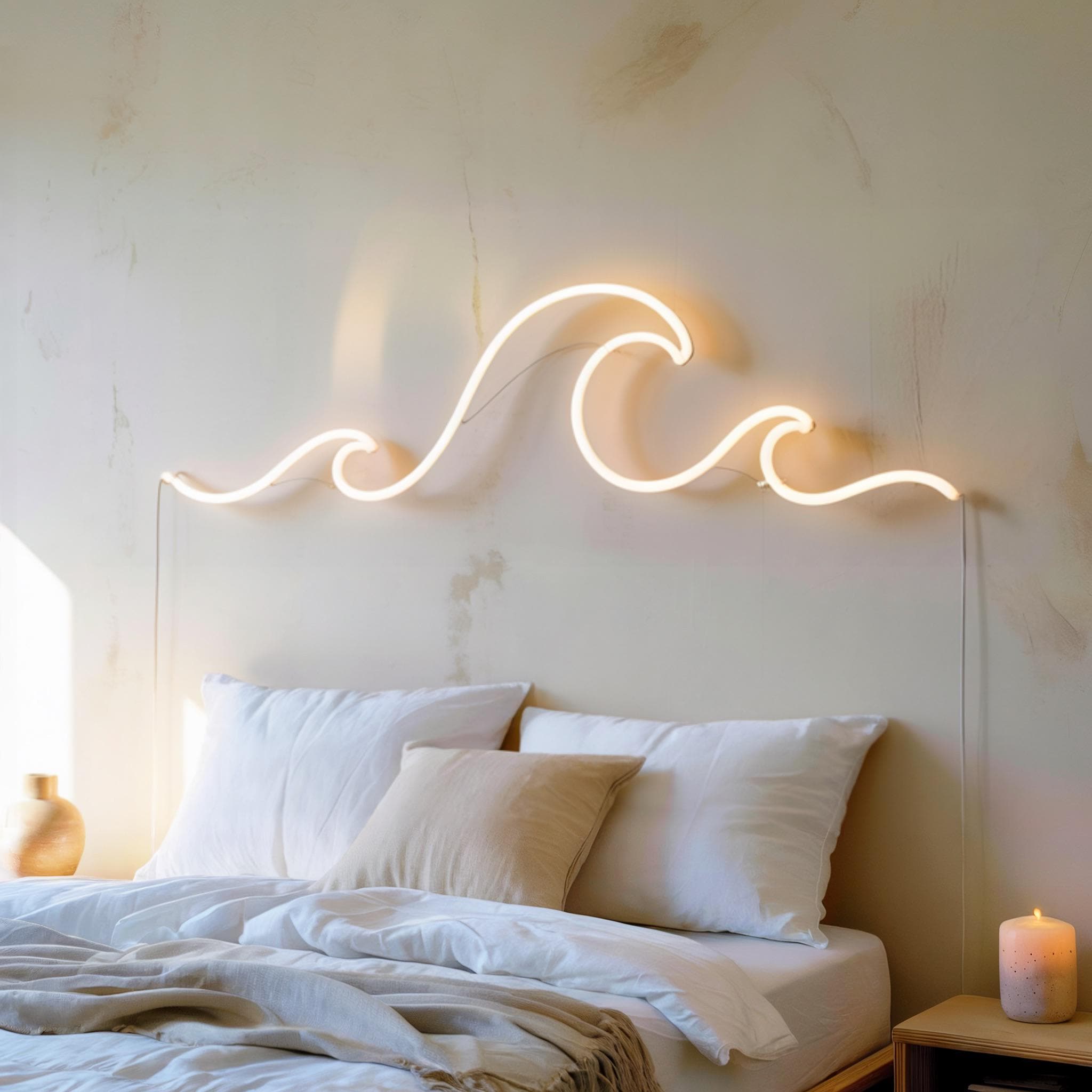 Wave Ocean Neon Sign – Custom LED Neon Light for Bedroom, Wall Decor, Ocean Art, Modern LED Neon Sign, Unique Coastal Decoration