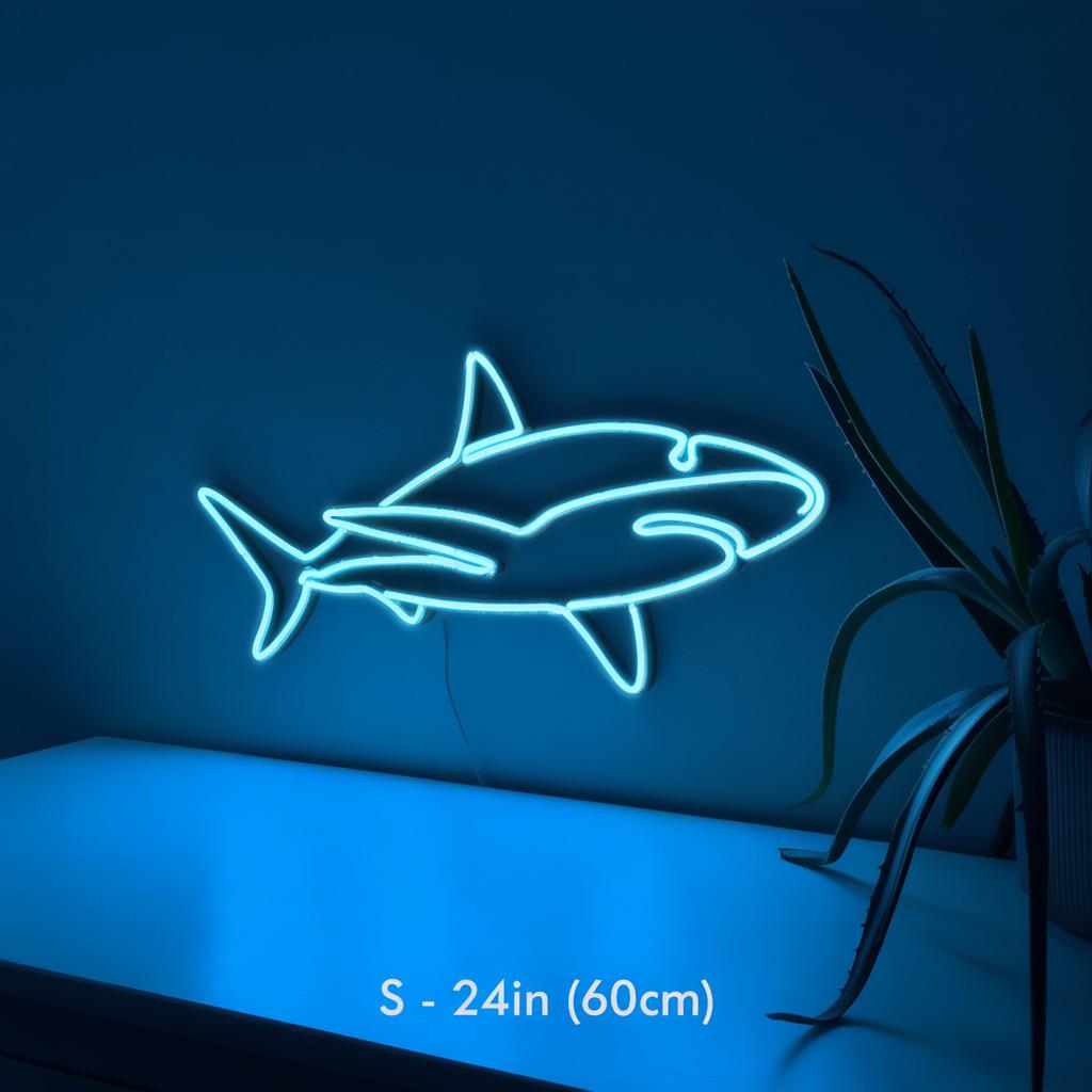 Shark neon sign LED Light – custom neon sign Shark Ocean Fans, Beach Bars, Surf Rooms, Underwater Glow Wall Art, neon sign bedroom