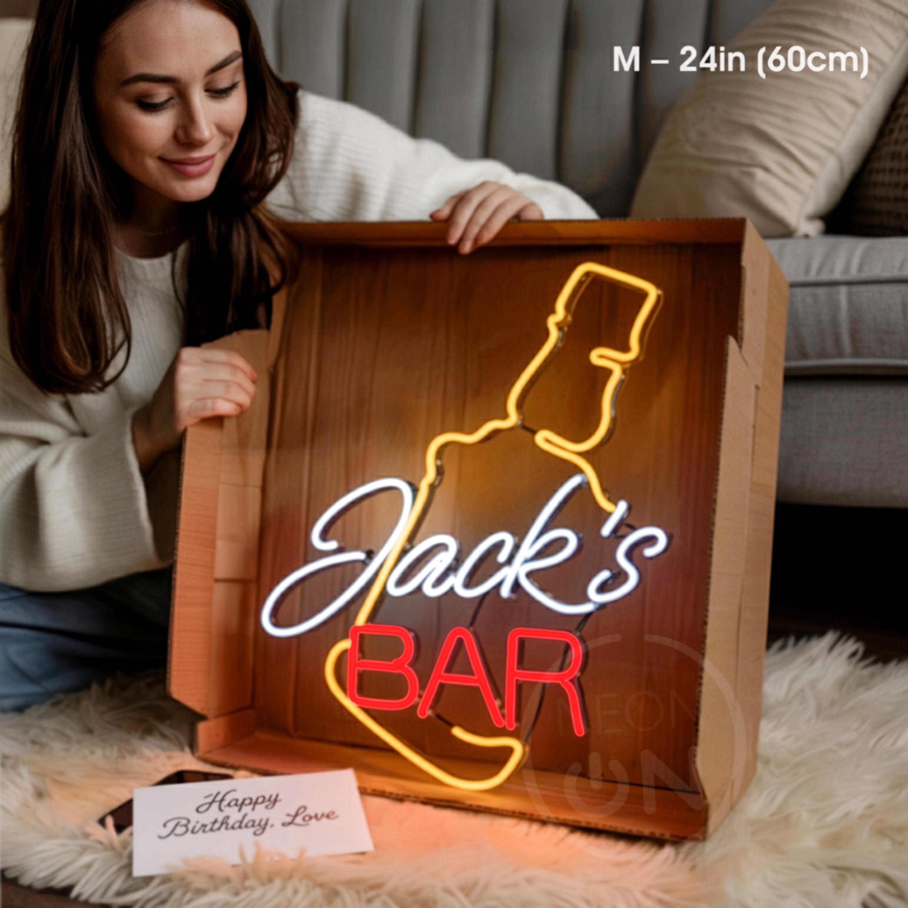 Custom home Bar Neon Sign, Personalized Home Bar Pub Beer LED Neon Light Sign Wall Decor Man Cave Sign, Gifts for Him Gift for Dad gift,