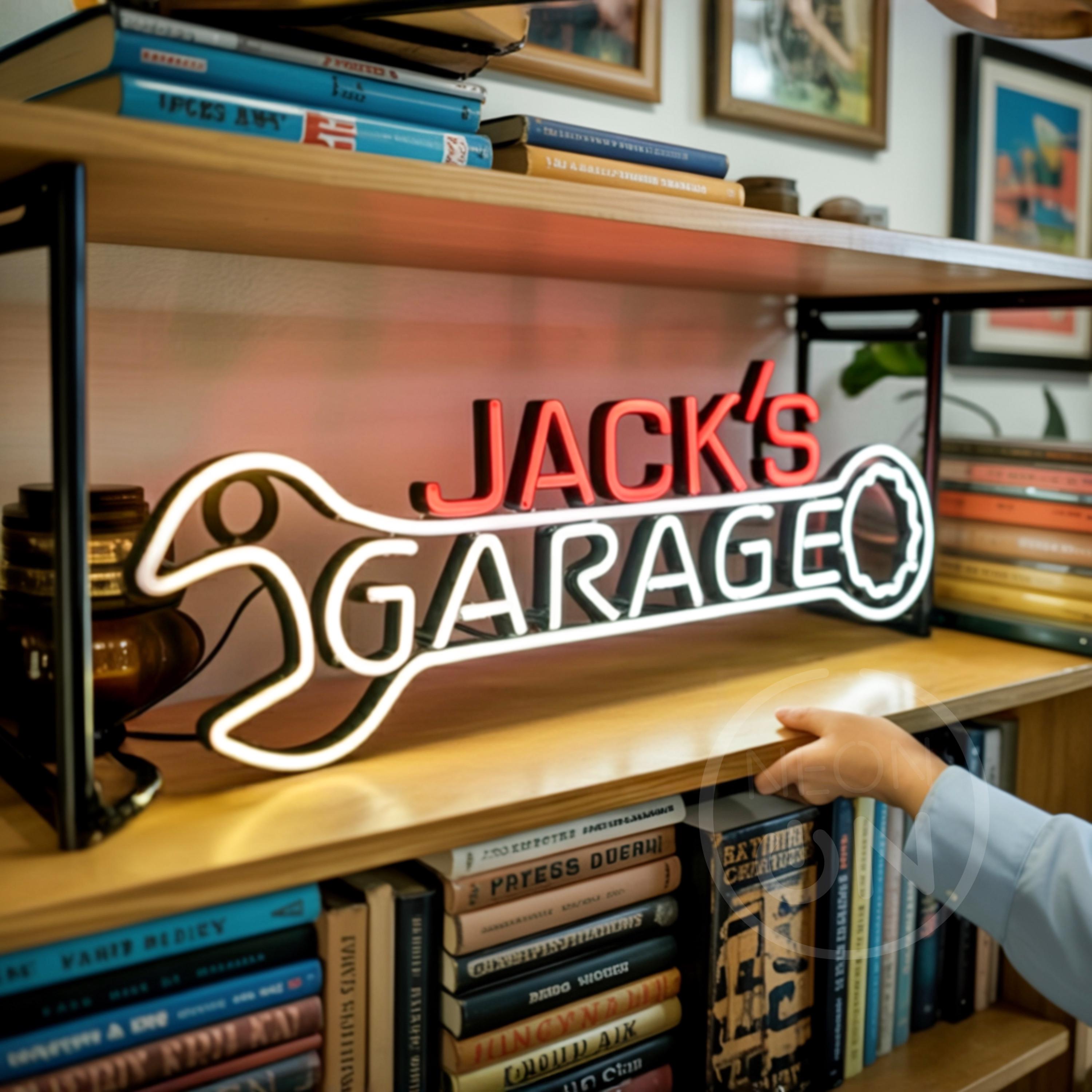 Custom Garage decor Signs, Personalized neon Garage Signs,Gift for Dad, Gift for husband,Man Cave Decor, Workshop Car Sign, garage neon sign