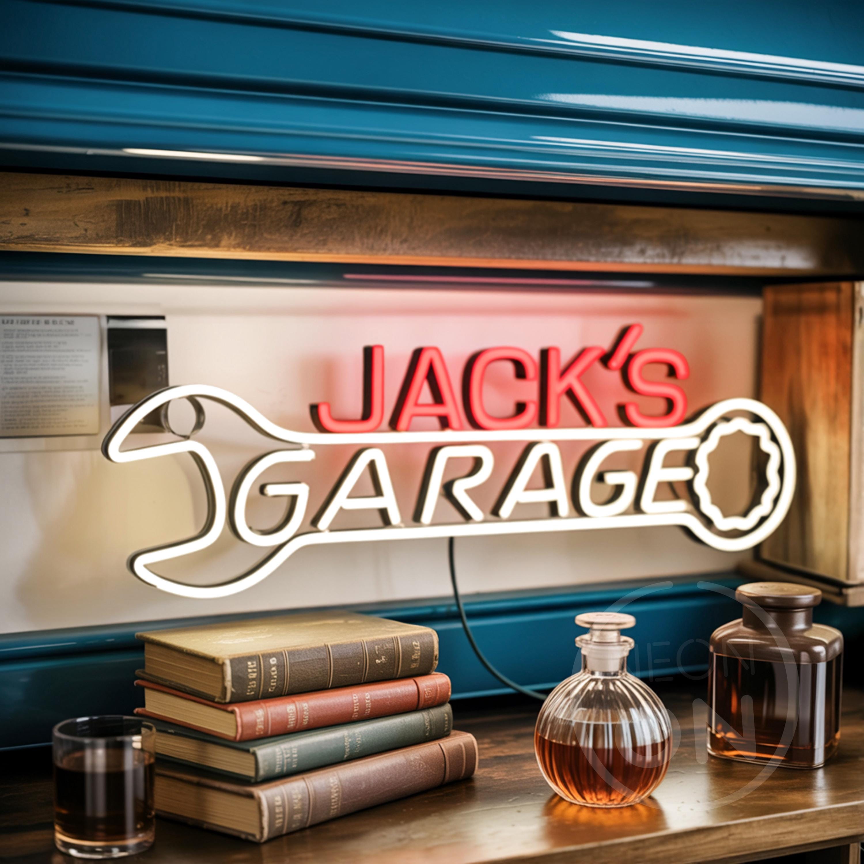 Custom Garage decor Signs, Personalized neon Garage Signs,Gift for Dad, Gift for husband,Man Cave Decor, Workshop Car Sign, garage neon sign