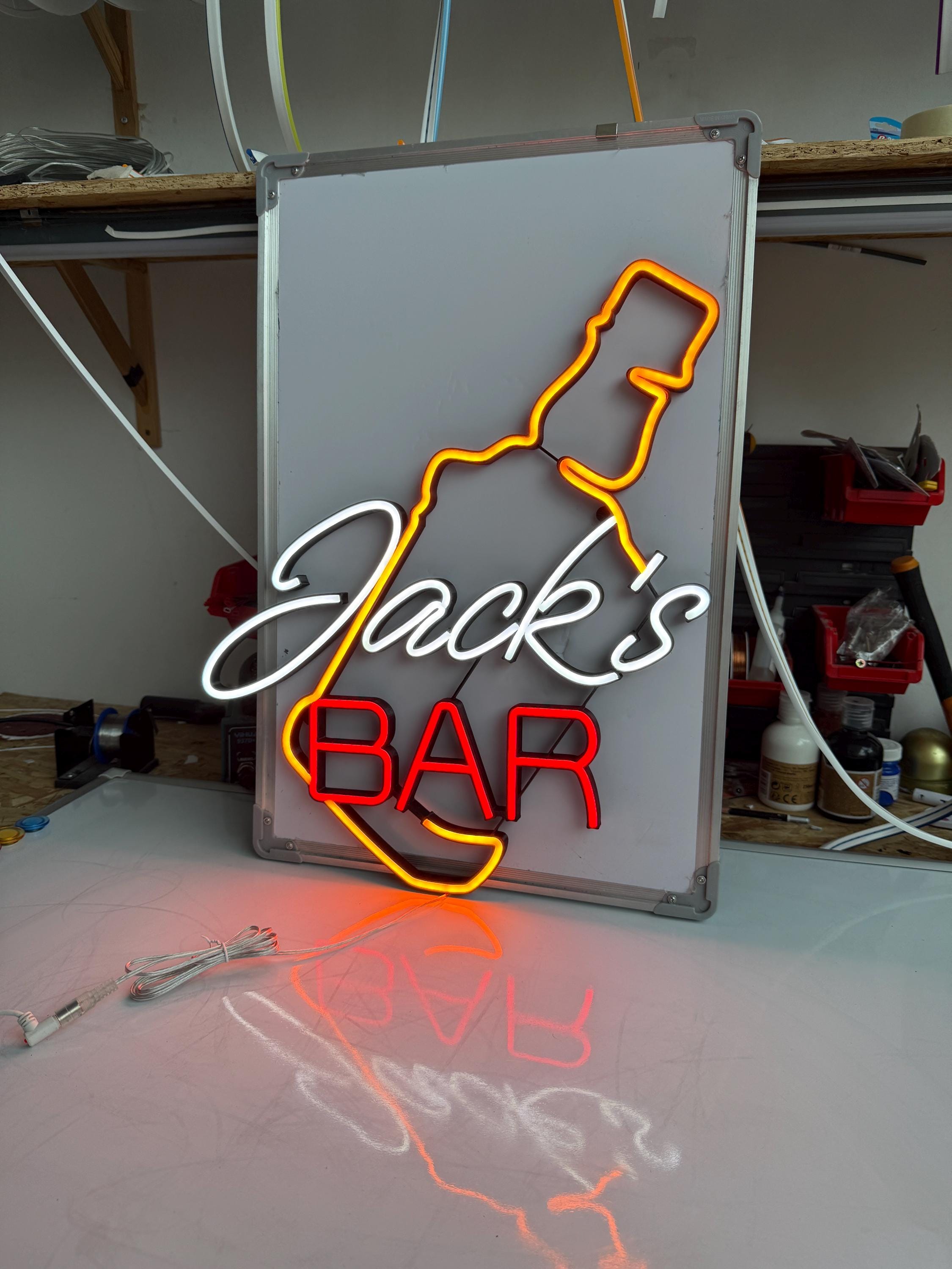 Custom Home Bar Neon Sign – Personalized LED Wall Light for Bar, Pub, or Man Cave – Unique Gift for Him, Dad, or Husband