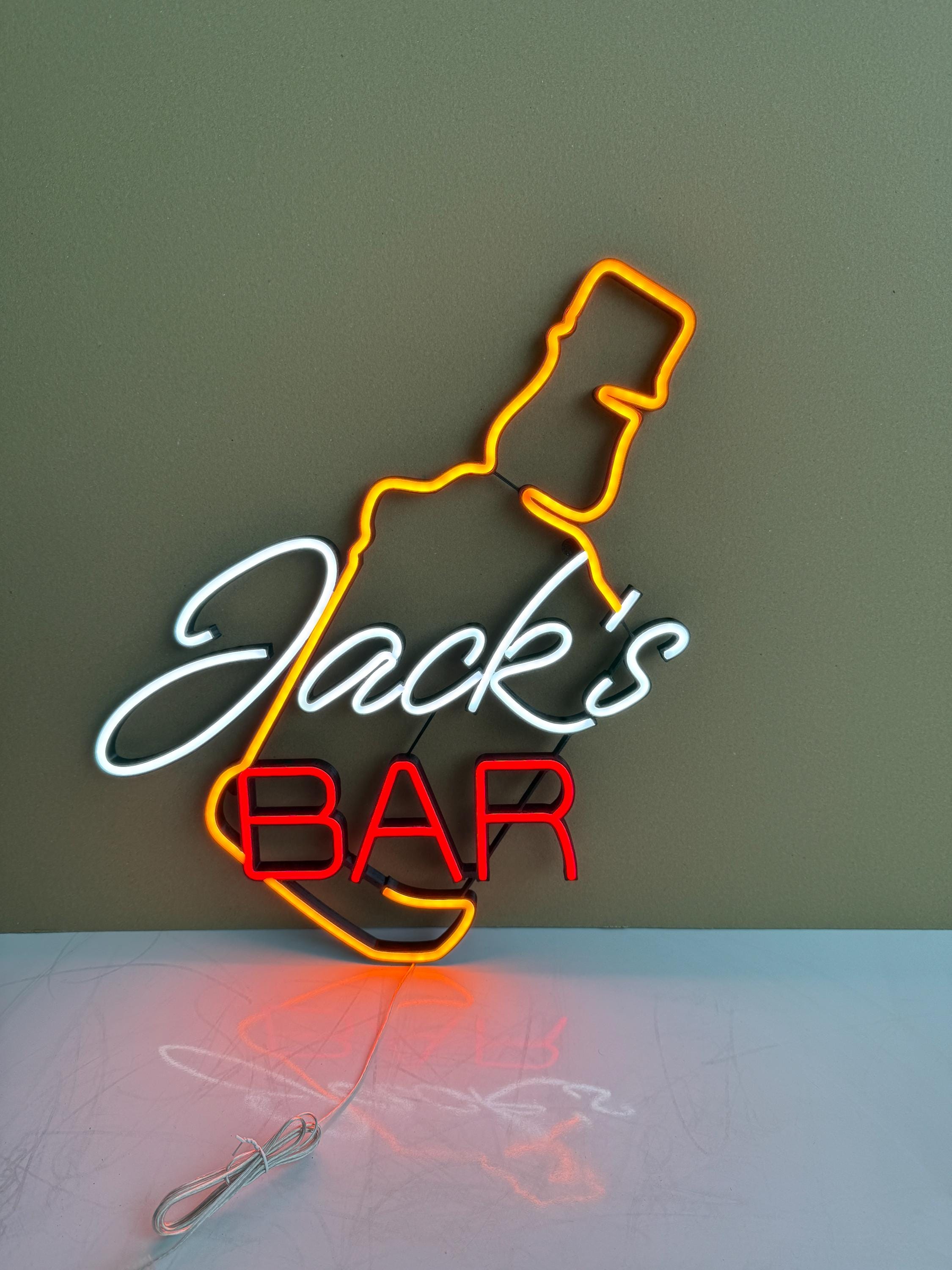 Custom Home Bar Neon Sign – Personalized LED Wall Light for Bar, Pub, or Man Cave – Unique Gift for Him, Dad, or Husband