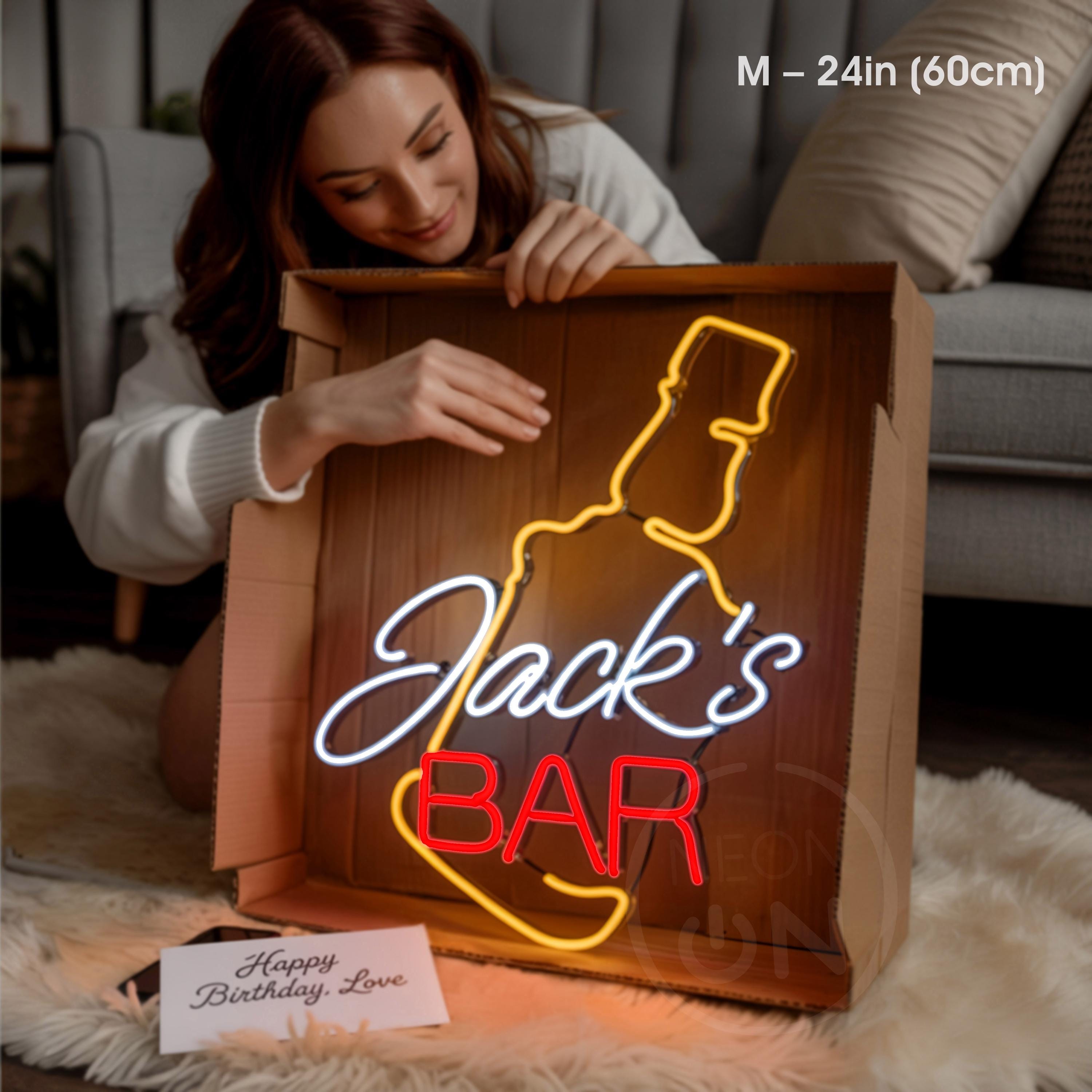 Custom Bar Neon Sign Beer Sign,Neon Bar Sign,Gifts for Him,Neon Beer Sign,Pub Club Logo Sign,Custom Bar Name LED Sign,Home Bar Wall Decor,