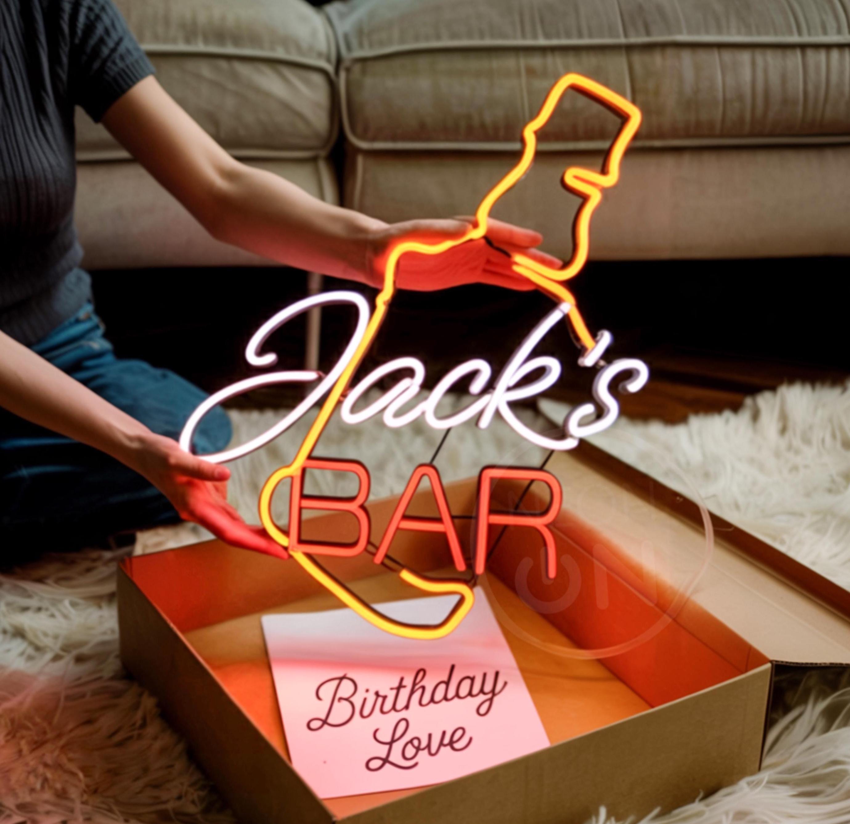 Custom home Bar Neon Sign, Personalized Home Bar Pub Beer LED Neon Light Sign Wall Decor Man Cave Sign, Gifts for Him Gift for Dad gift,