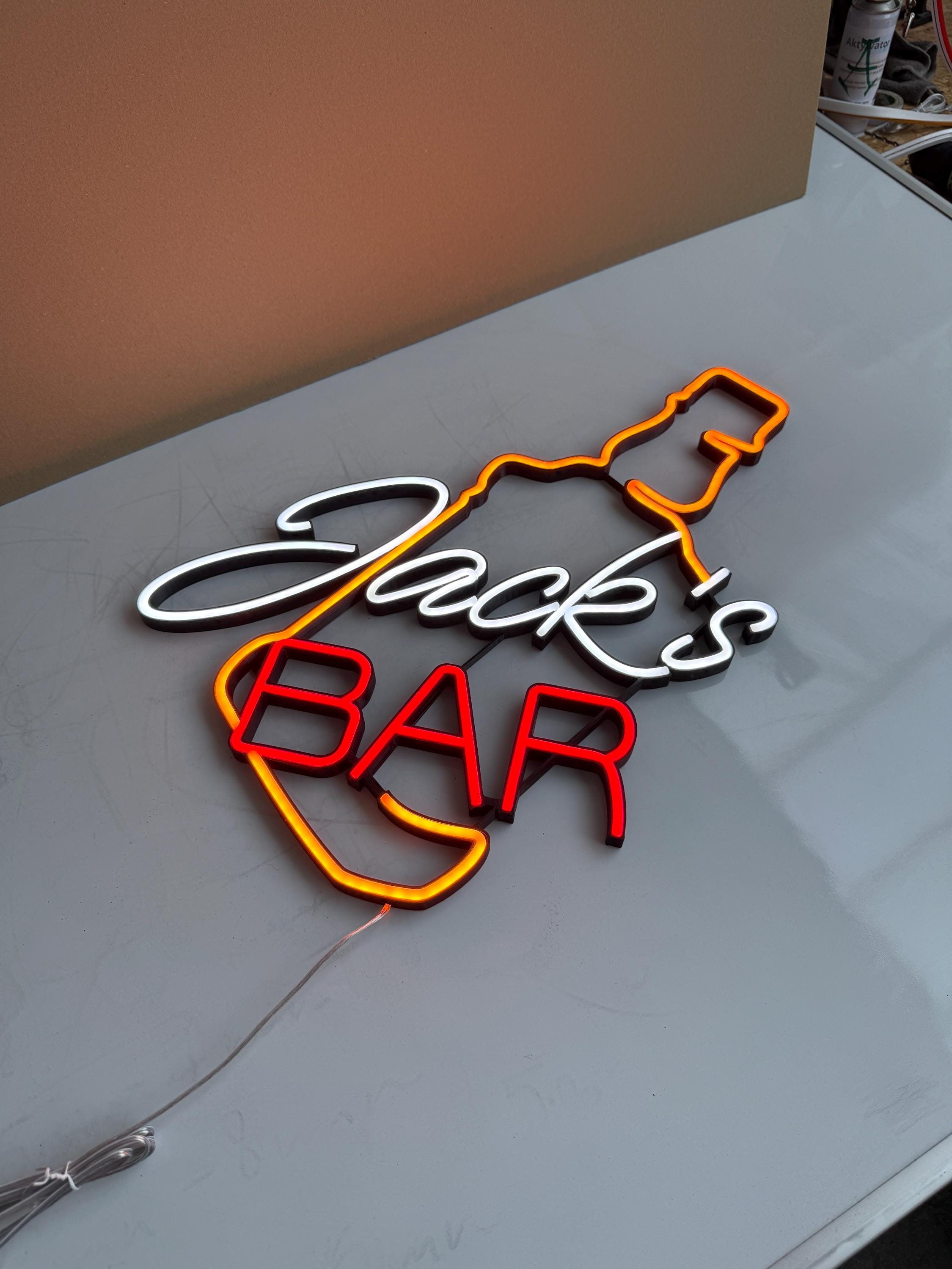 Custom Home Bar Neon Sign – Personalized LED Wall Light for Bar, Pub, or Man Cave – Unique Gift for Him, Dad, or Husband