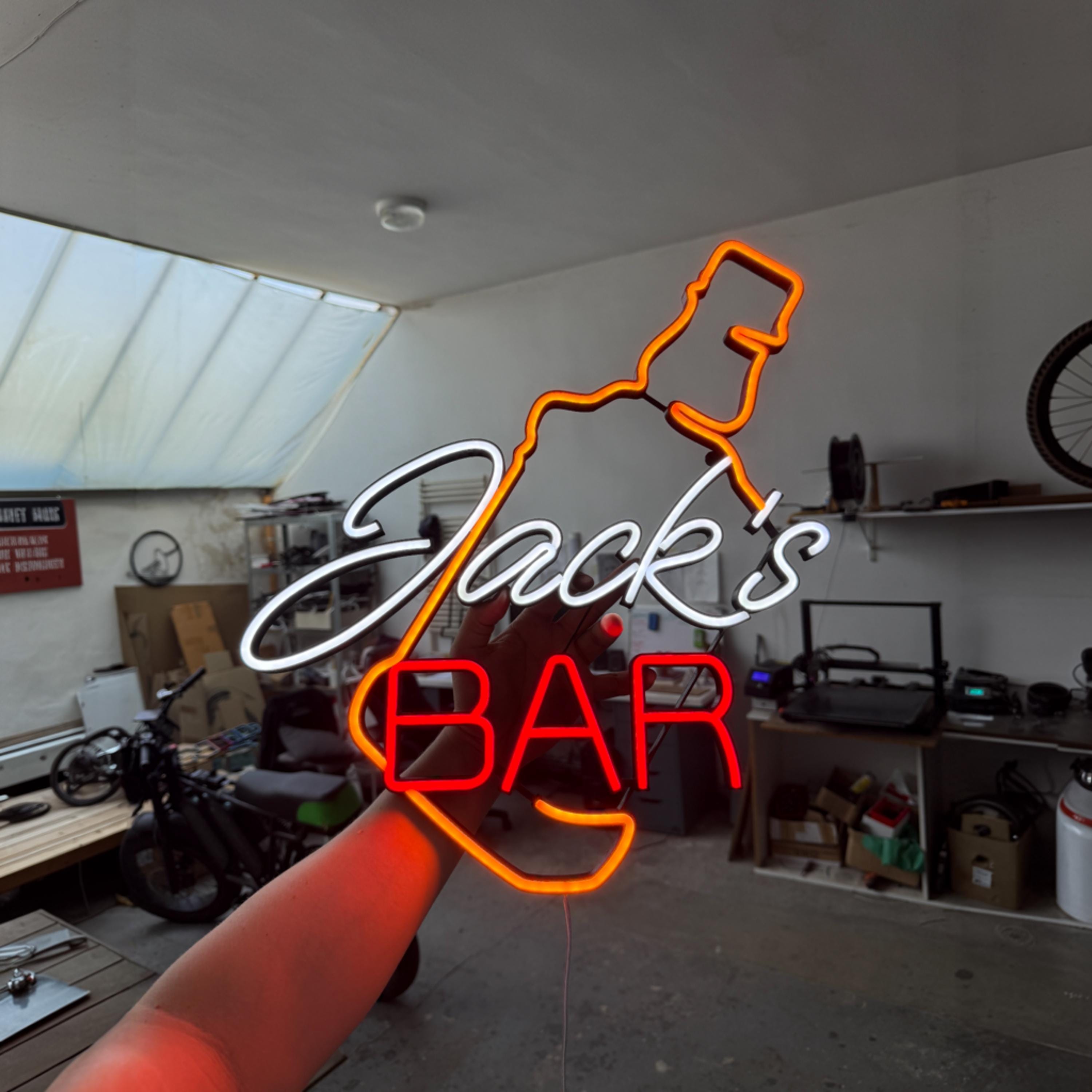 Custom Home Bar Neon Sign – Personalized LED Wall Light for Bar, Pub, or Man Cave – Unique Gift for Him, Dad, or Husband