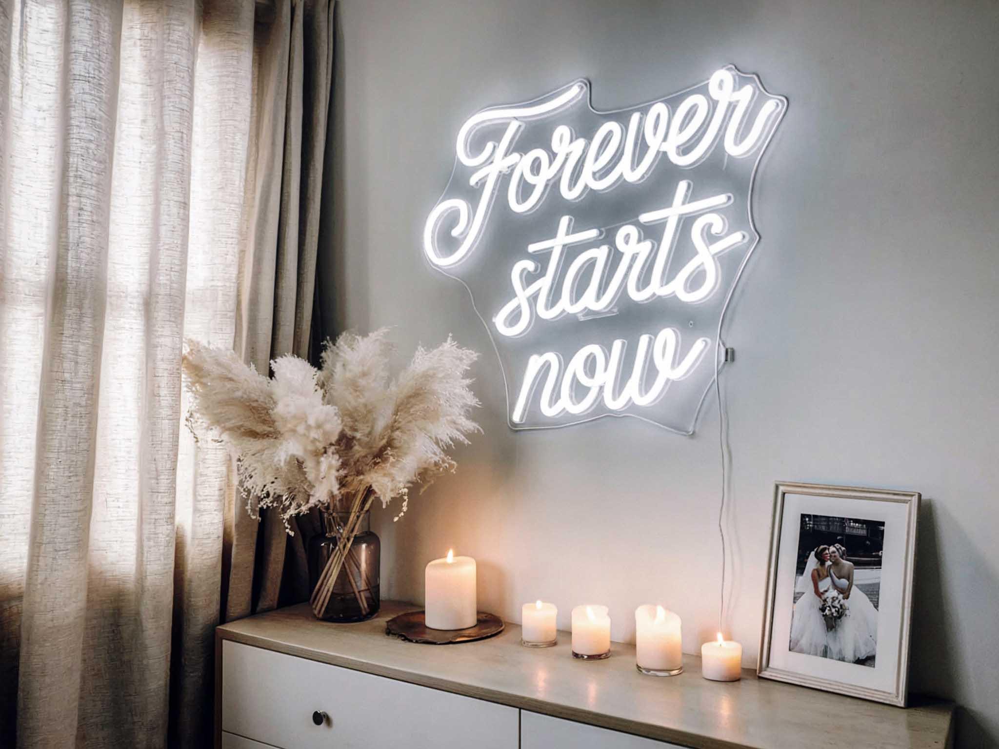 Custom Wedding Neon Sign with Last Name – Personalized LED Name Sign for Wedding Decor, Bridal Shower, Reception, Couple Gift