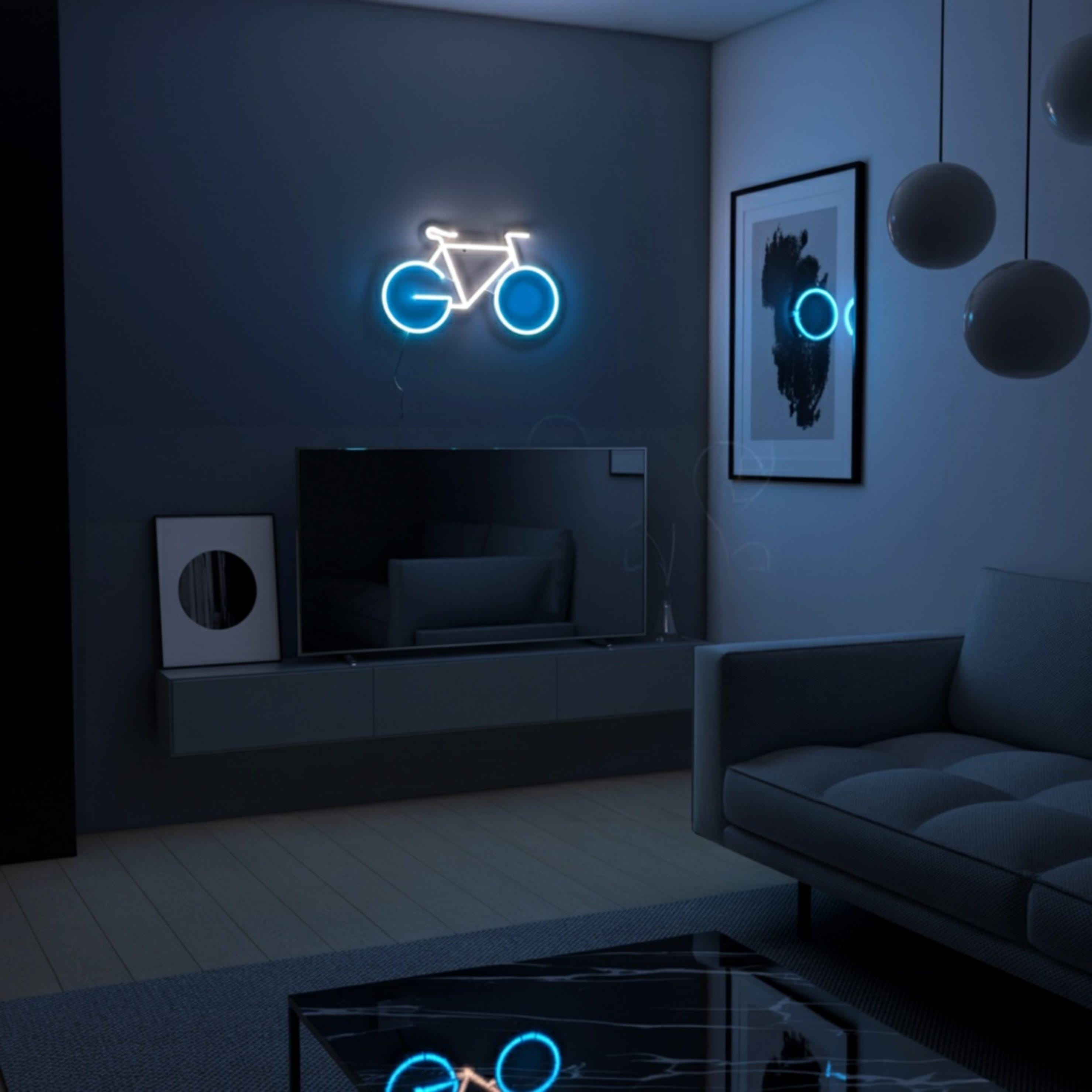 Bicycle Neon Sign – LED Bike Wall Light, Custom Neon Sign for Cyclist, Garage Decor, Man Cave Gift, Sports Room Sign