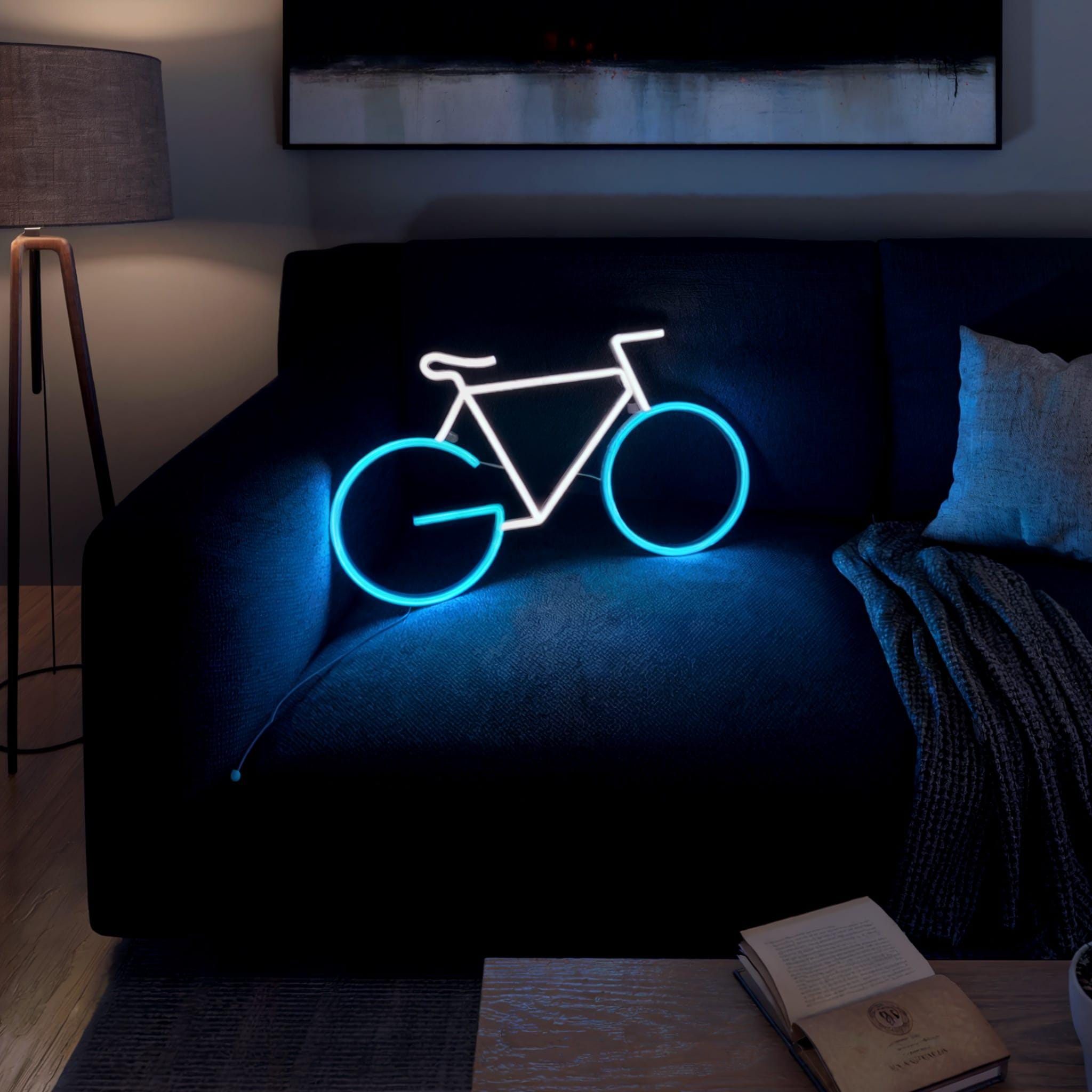 Bicycle Neon Sign – LED Bike Wall Light, Custom Neon Sign for Cyclist, Garage Decor, Man Cave Gift, Sports Room Sign