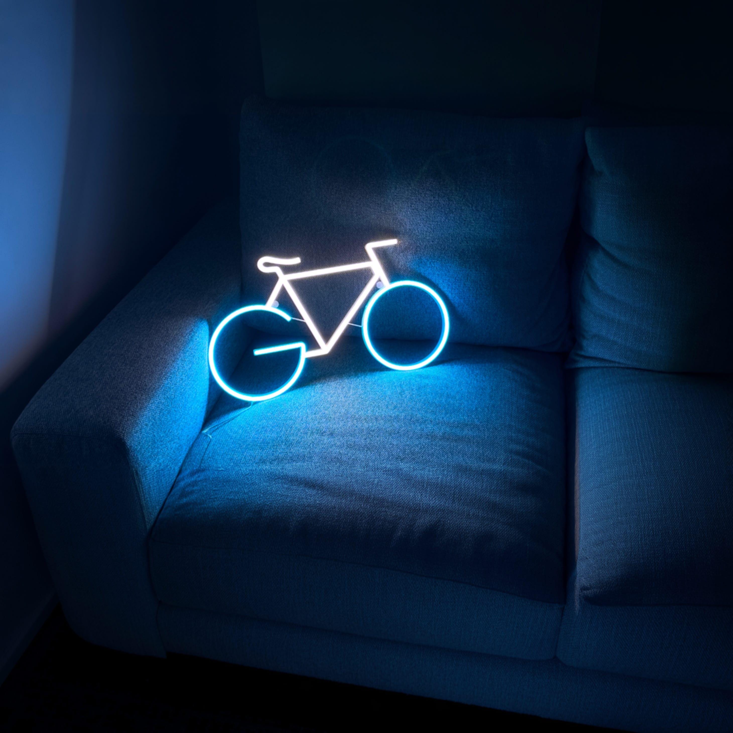 Bicycle Neon Sign – LED Bike Wall Light, Custom Neon Sign for Cyclist, Garage Decor, Man Cave Gift, Sports Room Sign