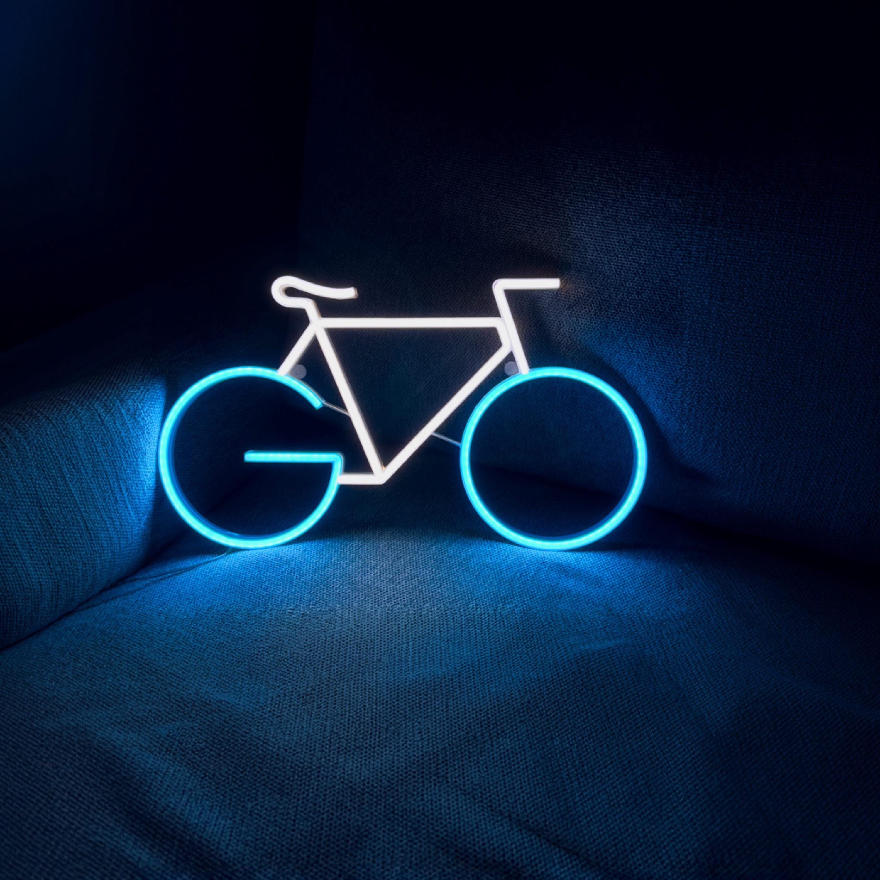 Bicycle Neon Sign – LED Bike Wall Light, Custom Neon Sign for Cyclist, Garage Decor, Man Cave Gift, Sports Room Sign