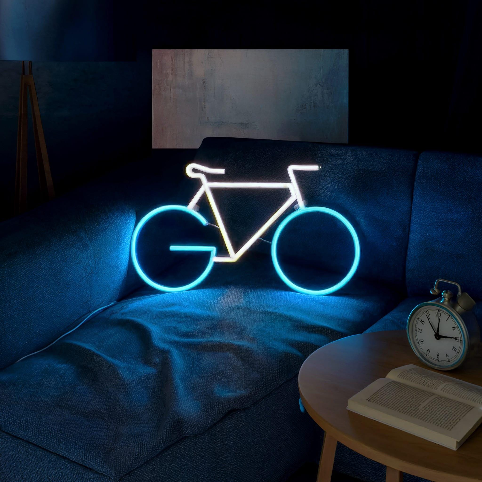 Bicycle Neon Sign – LED Bike Wall Light, Custom Neon Sign for Cyclist, Garage Decor, Man Cave Gift, Sports Room Sign