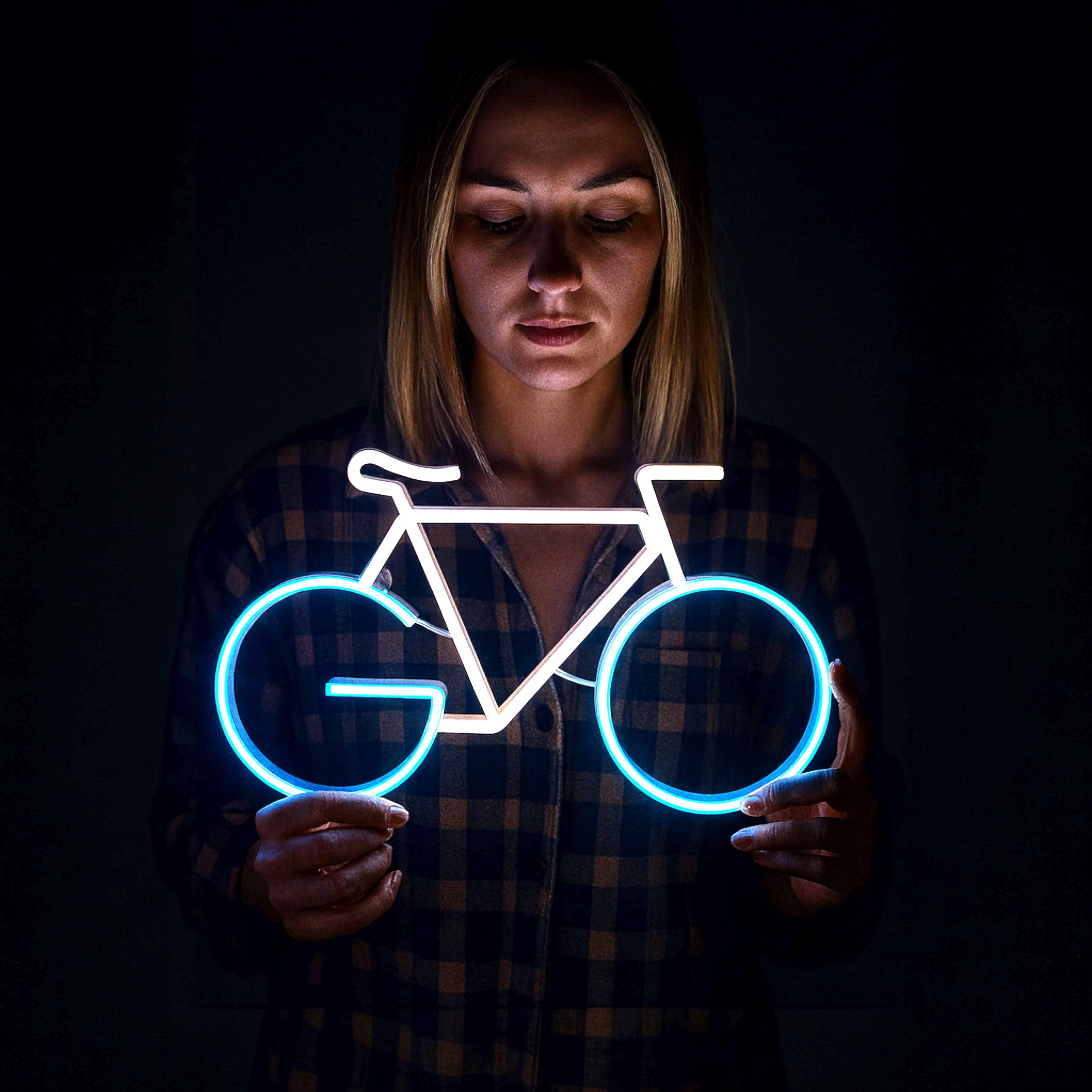 Bicycle Neon Sign – LED Bike Wall Light, Custom Neon Sign for Cyclist, Garage Decor, Man Cave Gift, Sports Room Sign