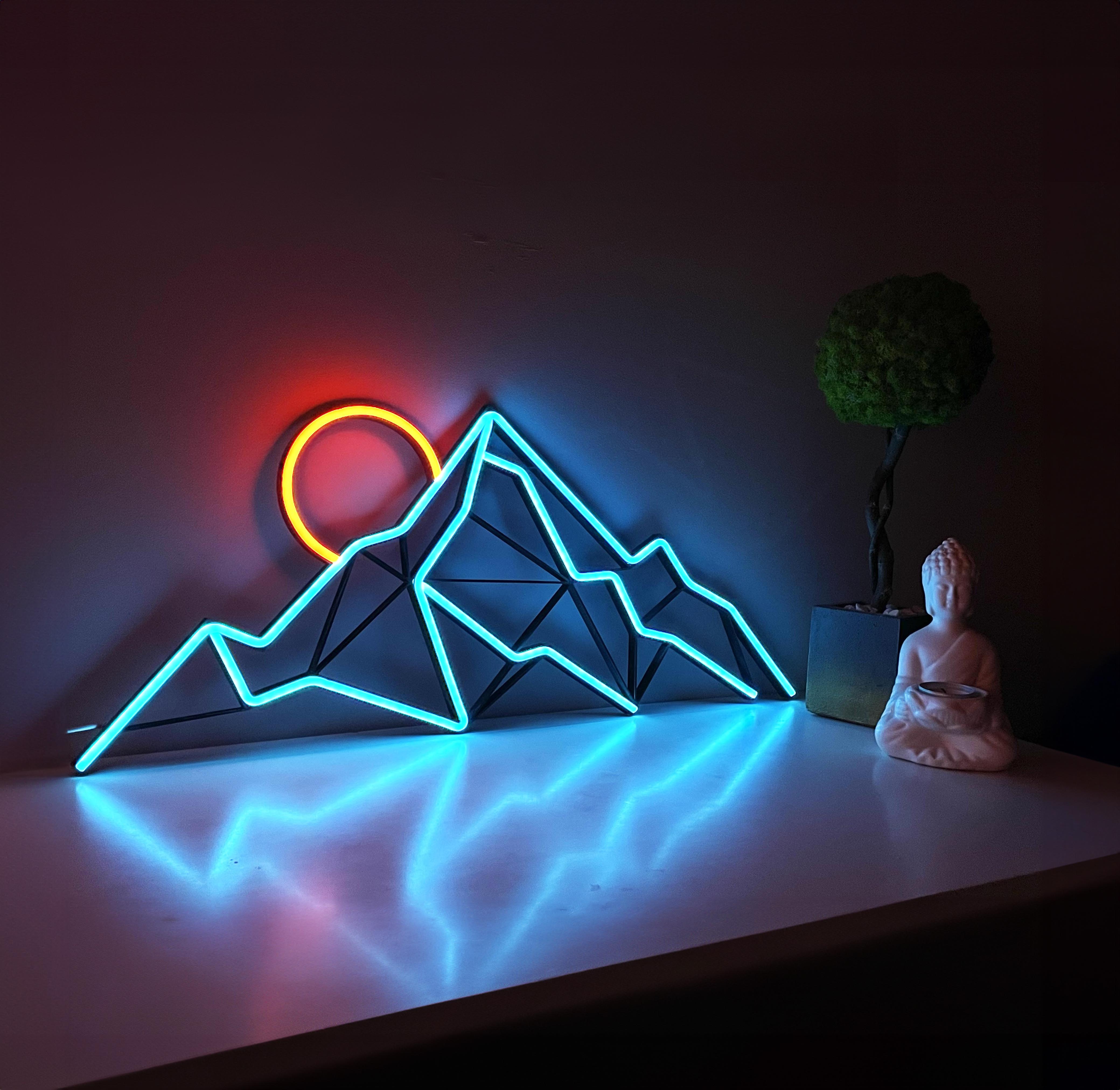 Sunset Mountains neon sign - Neonon