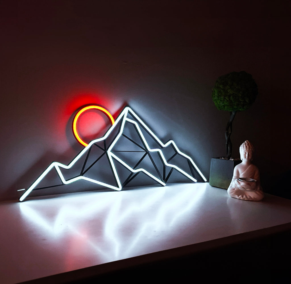 Sunset Mountains neon sign - Neonon