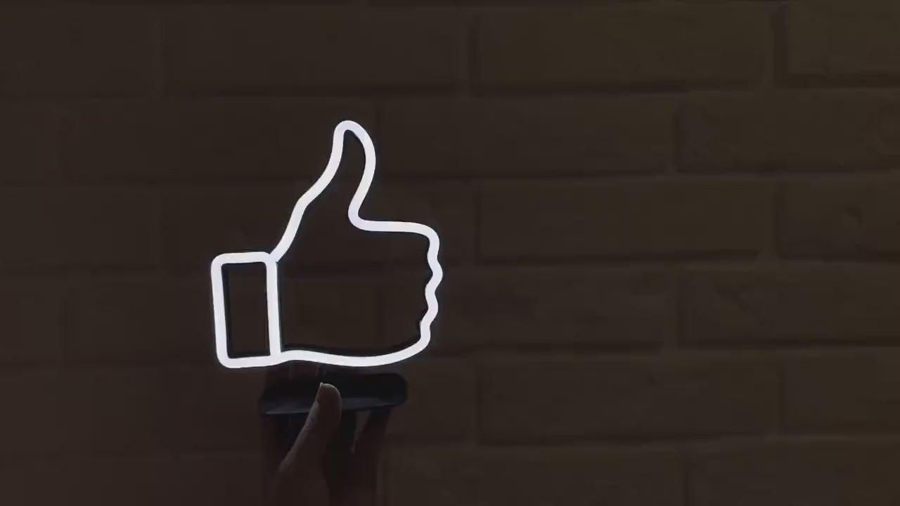 like thumb up neon desk light Neon Sign like Led guitar Art Light Sign Led Logo  table Decor Custom Neon Sign gift neon bedroom like