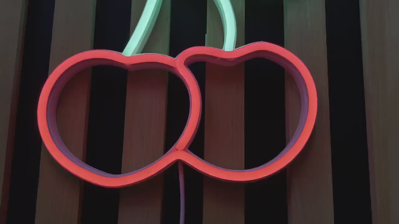 cherry Neon Sign cherry Neon Sign Led  Art Light Sign Led Logo  Wall Décor Custom Neon Sign Party Room Decoration gift neon bedroom