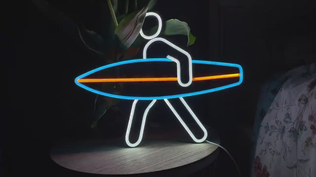 surf Neon Sign sea Led ocean Art Light Sign Led Logo wave Wall Décor Custom Neon Sign Room Decor gift neon bedroom neon light neon bedroom