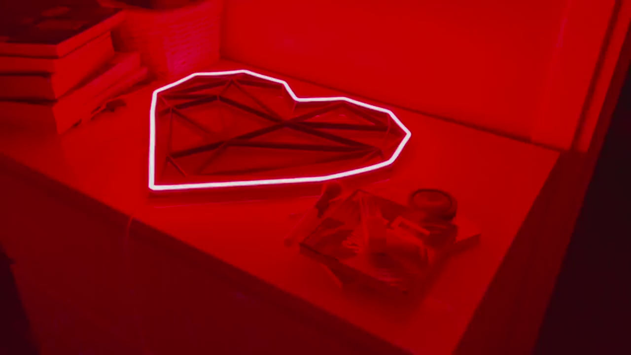 heart Neon Sign Bedroom Heart Neon Sign Custom Nails Salon Shop Sign Event Party Home Wall Decor LED love letter Neon Lights