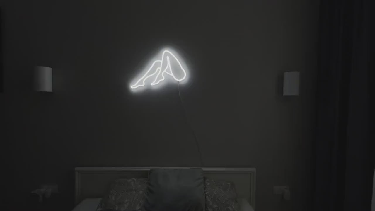 Legs women girl neon Wall Decor Leg Decoration Home Art Mural Wall Art Neon Custom Desk light decor woman body