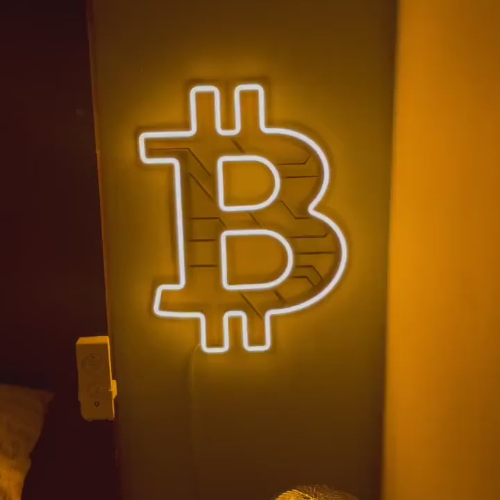 Bitcoin Trading neon sign, trading wall decor, trader gift,  crypto wall art, trader wall Decor, crypto wall decor, art, neon sign decor