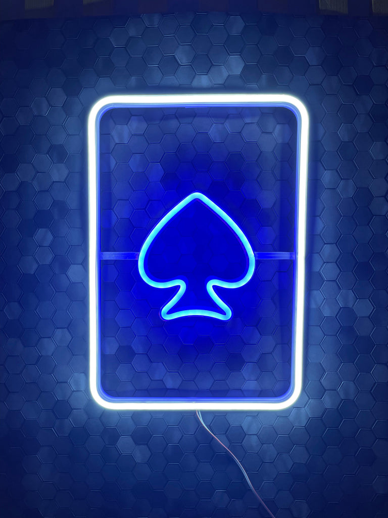 Playing poker card neon sign - Neonon