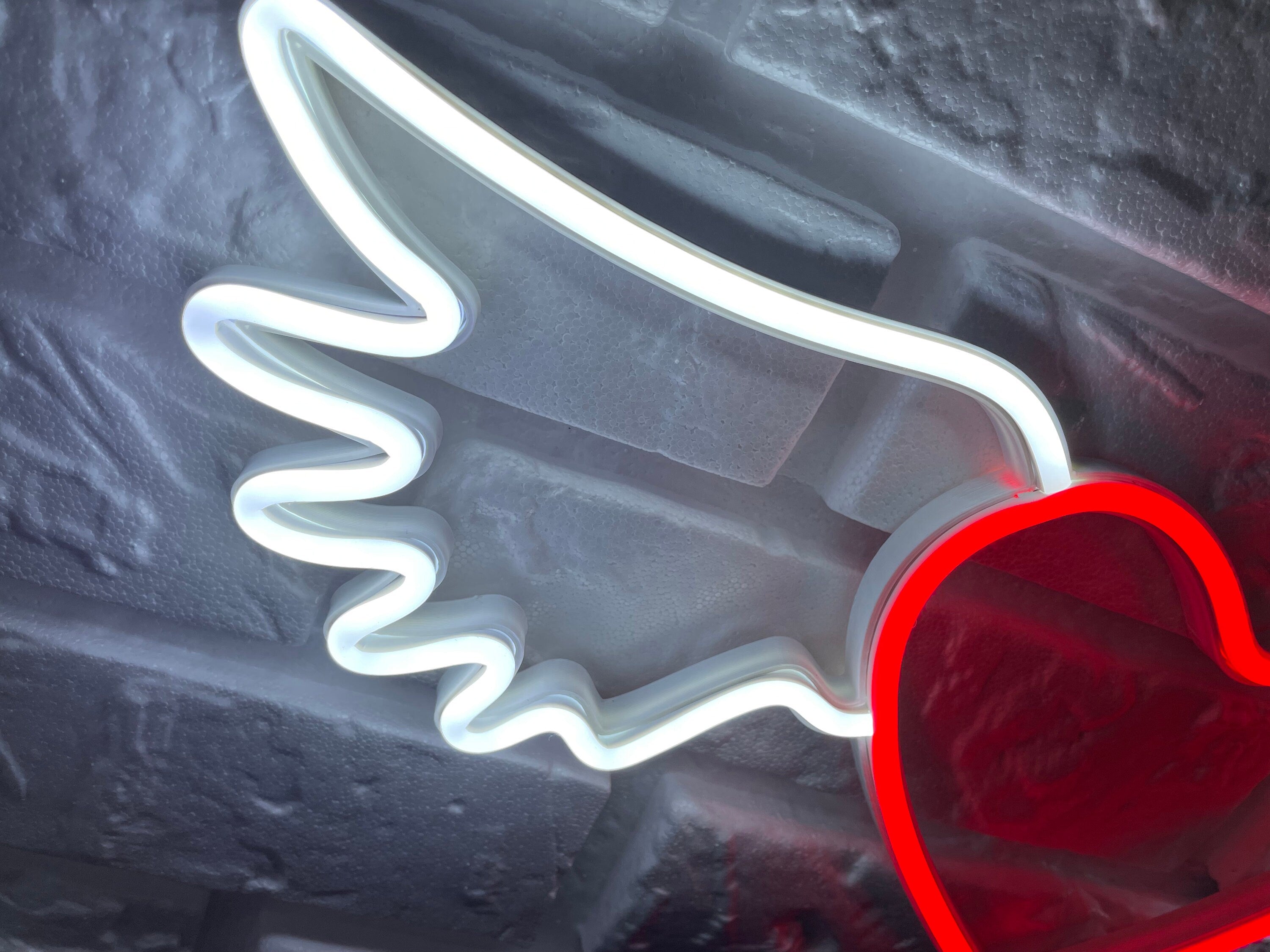 Heart with wings heart neon sign - Neonon