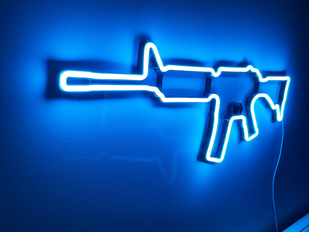 AR 15 rifle neon sign - Neonon