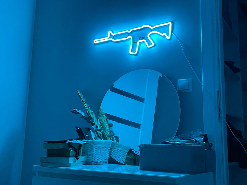 AR 15 rifle neon sign - Neonon