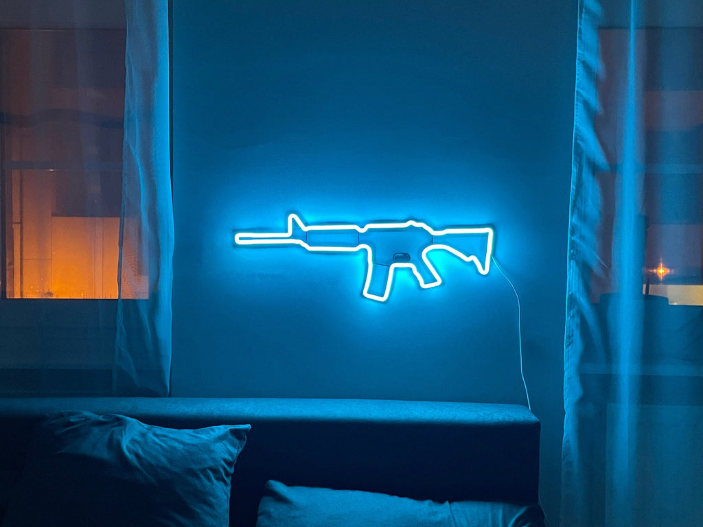 AR 15 rifle neon sign - Neonon