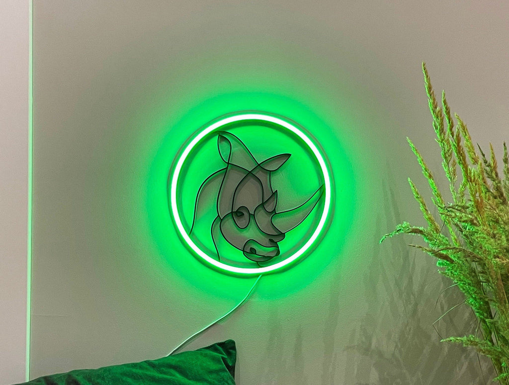 Rhino neon sign - Neonon