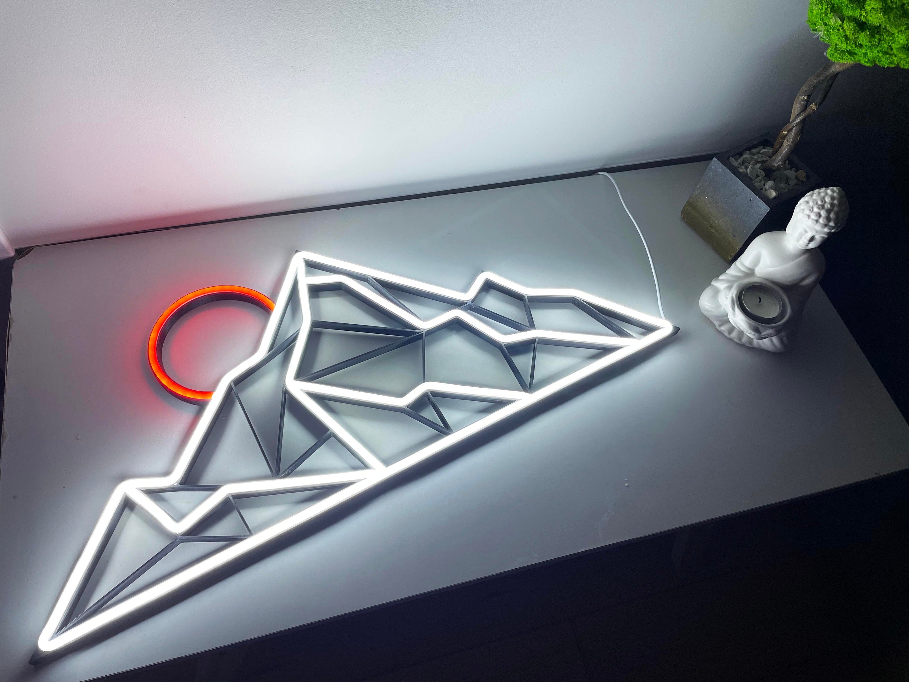 Mountain sunset neon sign - Neonon