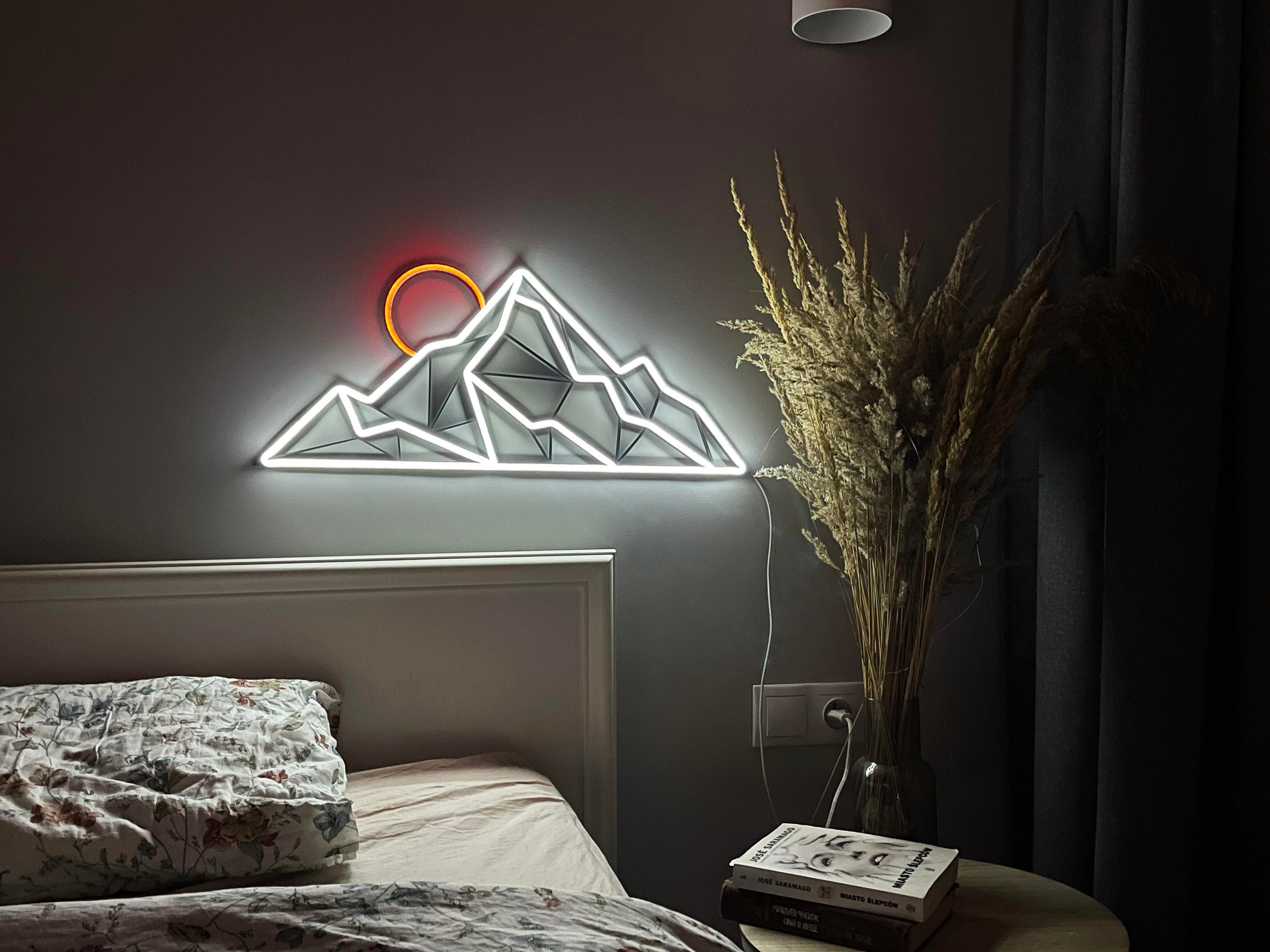 Mountain sunset neon sign - Neonon