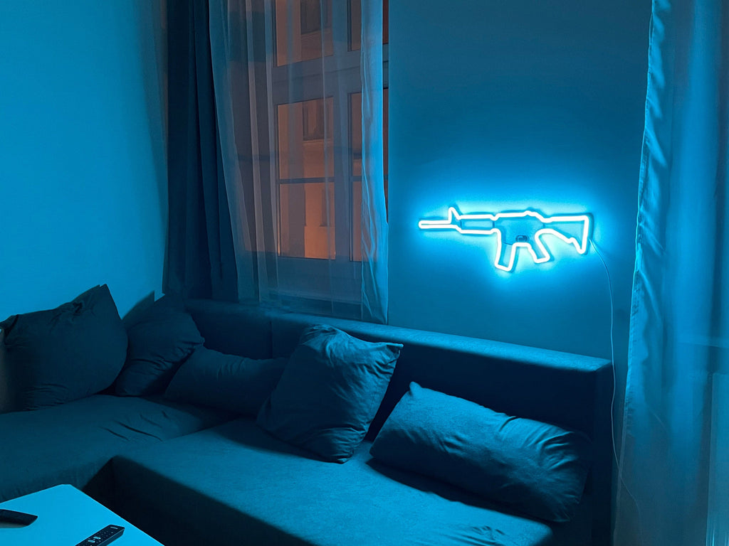 AR 15 rifle neon sign - Neonon