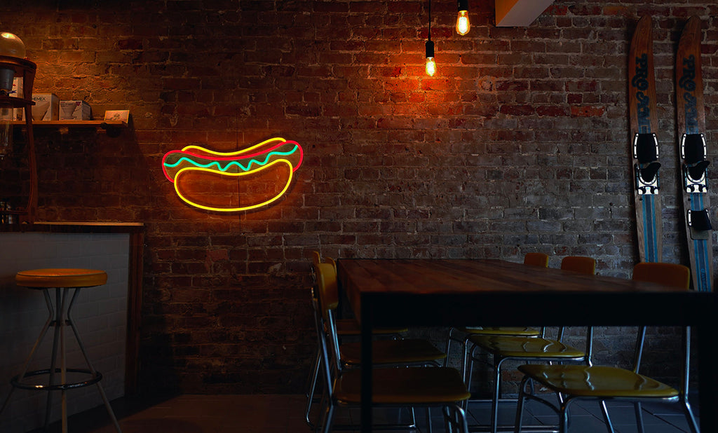 Bar sign hot dog - Neonon