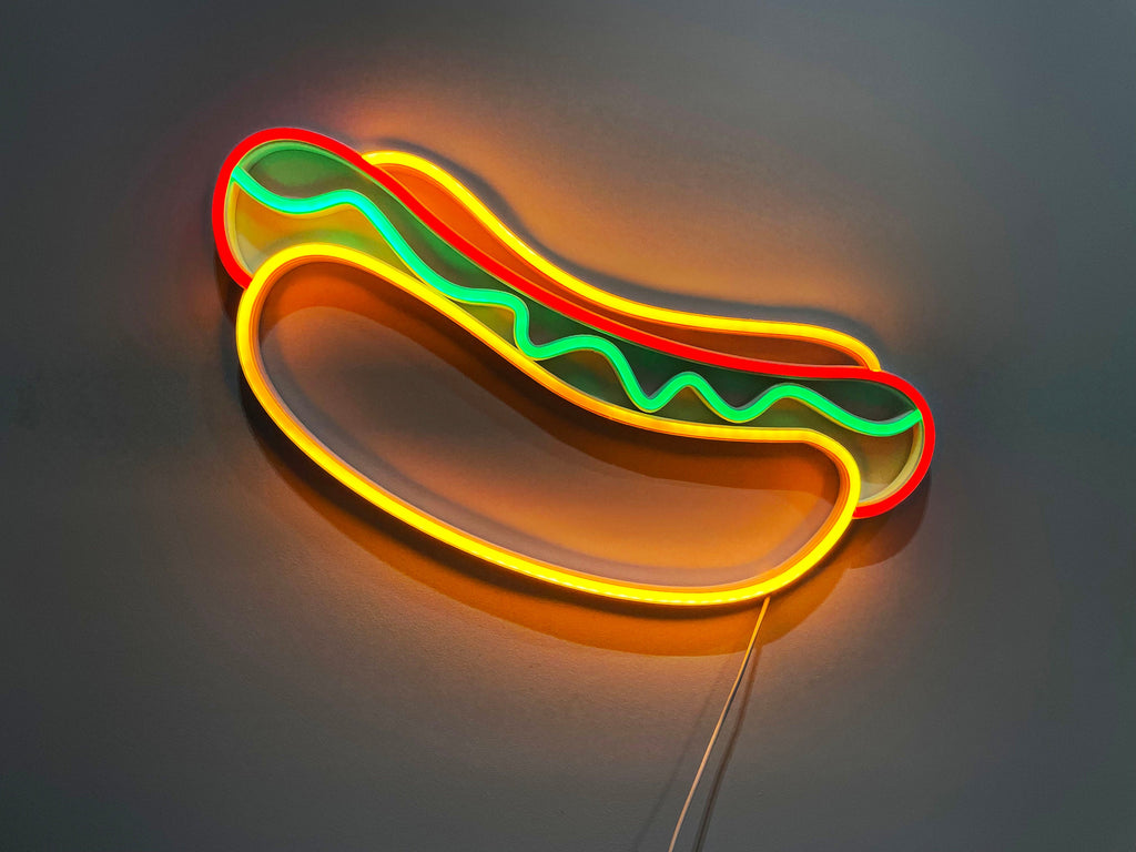 Bar sign hot dog - Neonon