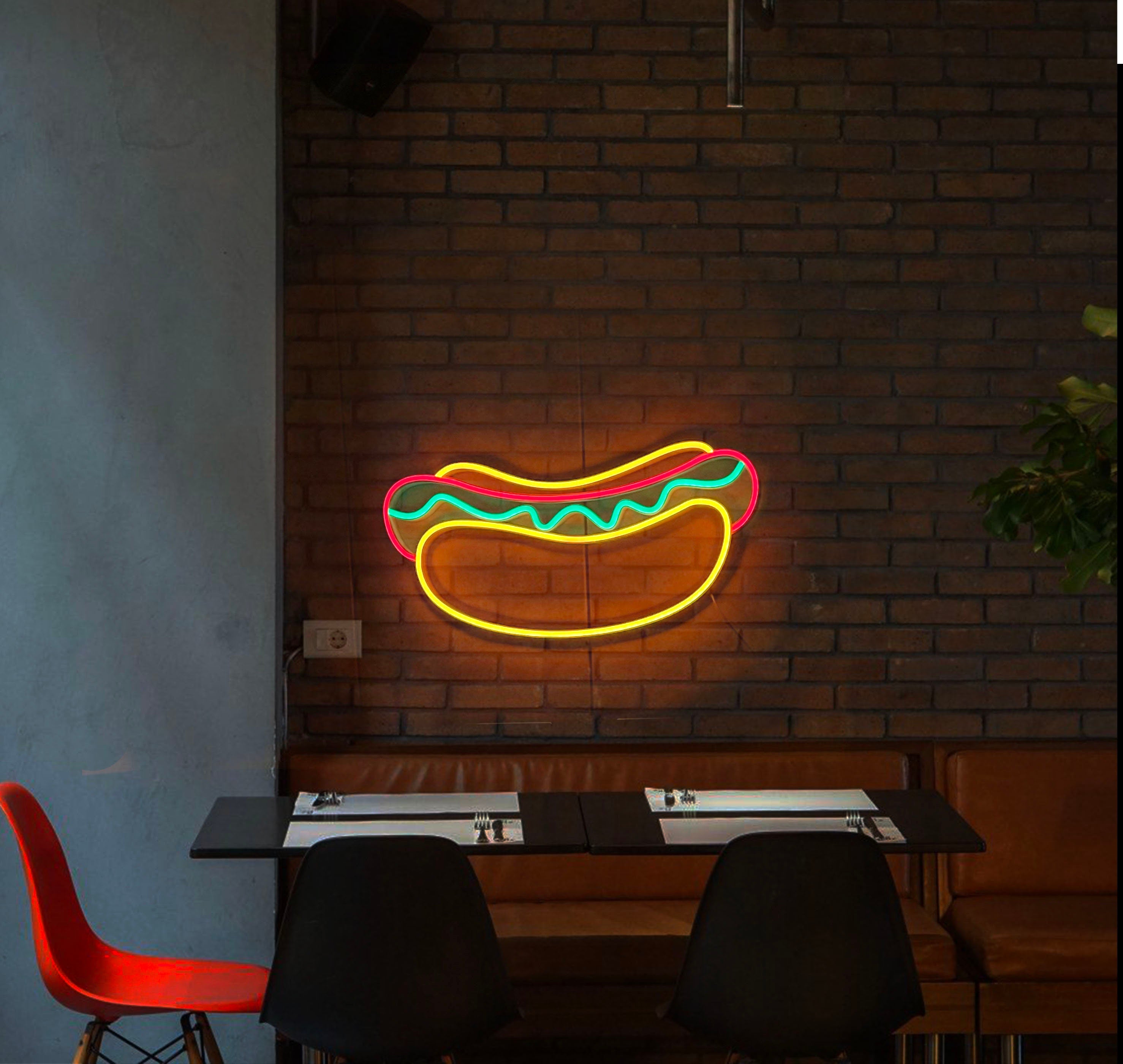 Bar sign hot dog - Neonon